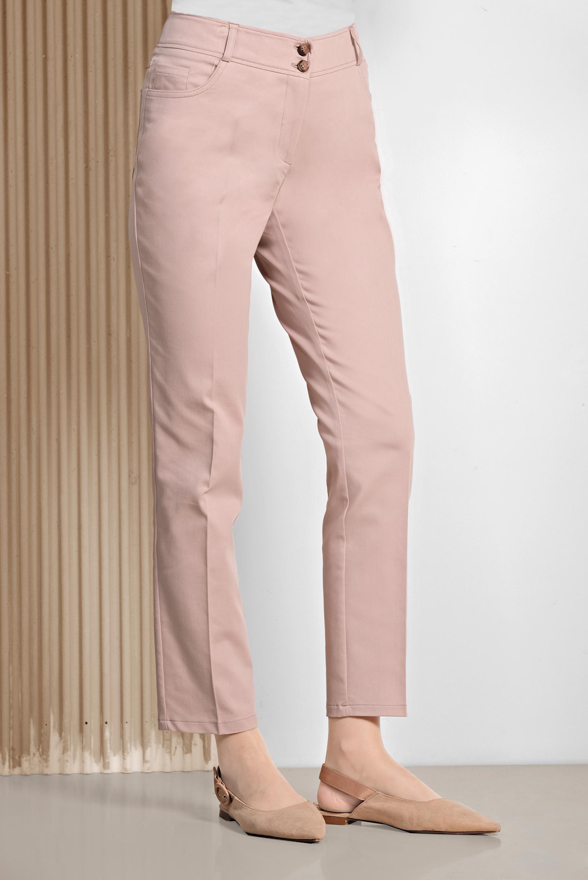 Tesettür giyim PUDRA CEPLİ PAMUKLU YÜKSEK BEL PANTOLON 7526