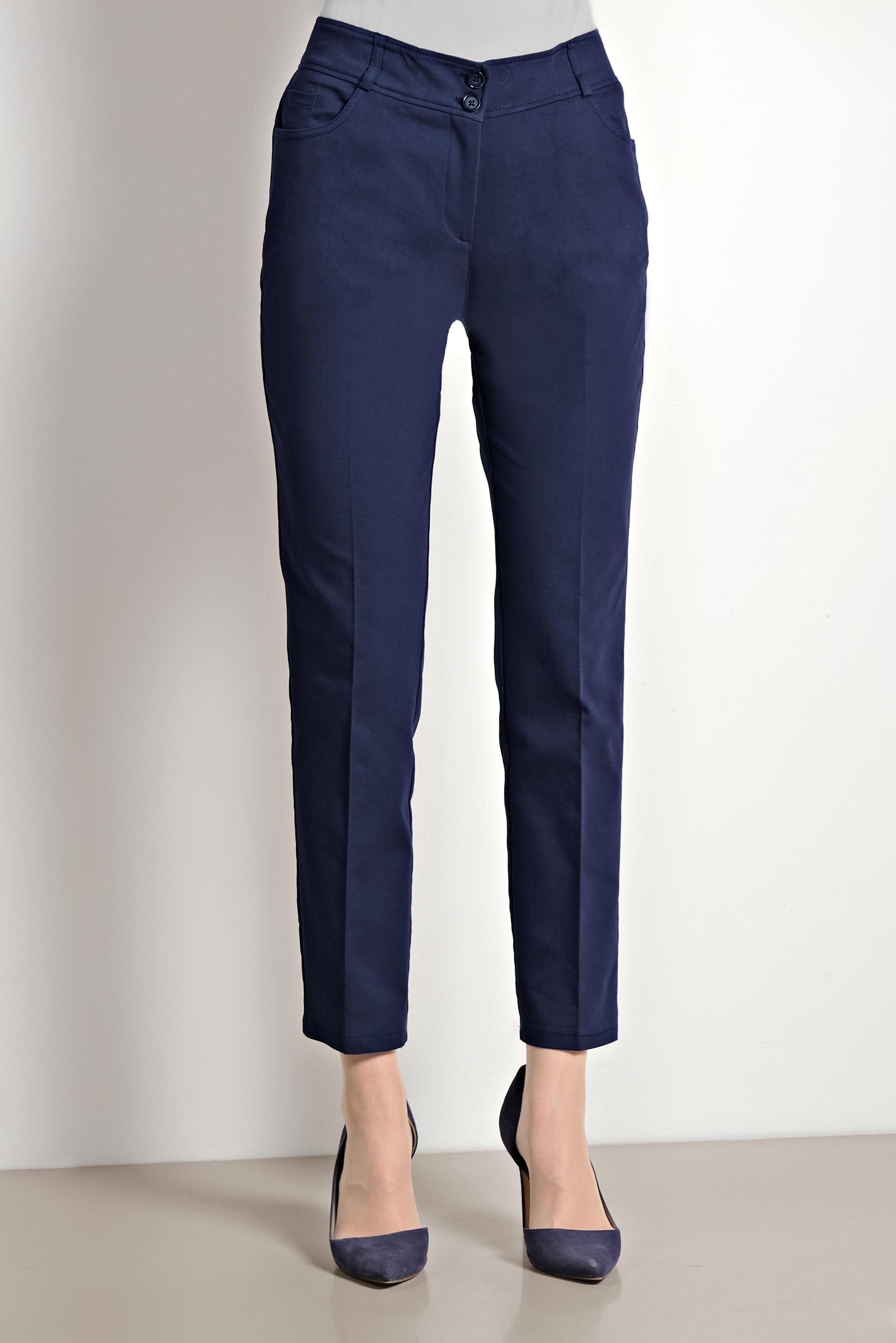 Tesettür giyim LACİVERT CEPLİ PAMUKLU YÜKSEK BEL PANTOLON 7526