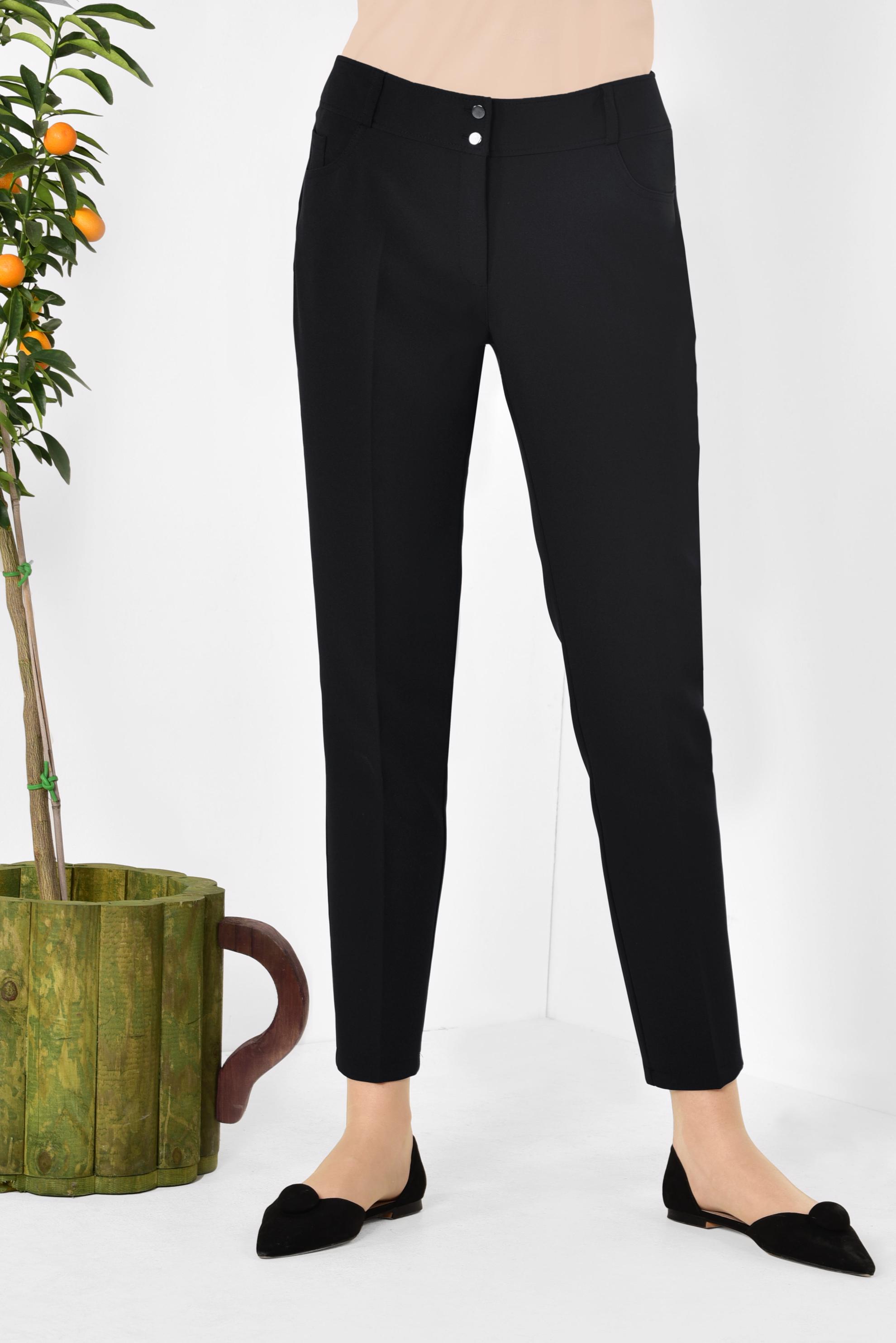 Tesettür giyim SİYAH DAR PAÇA KLASİK PANTOLON 7527 