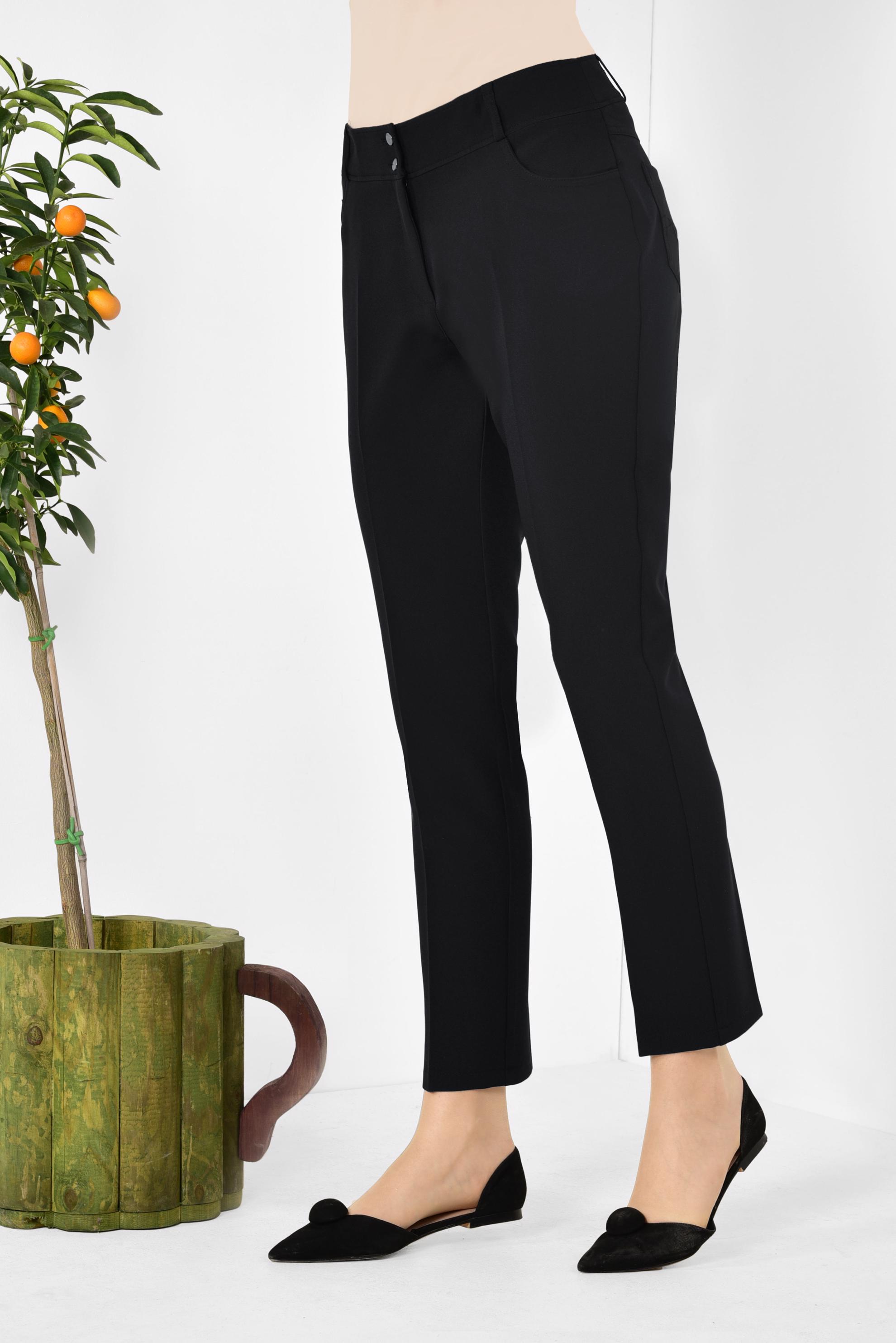 Tesettür giyim SİYAH DAR PAÇA KLASİK PANTOLON 7527 