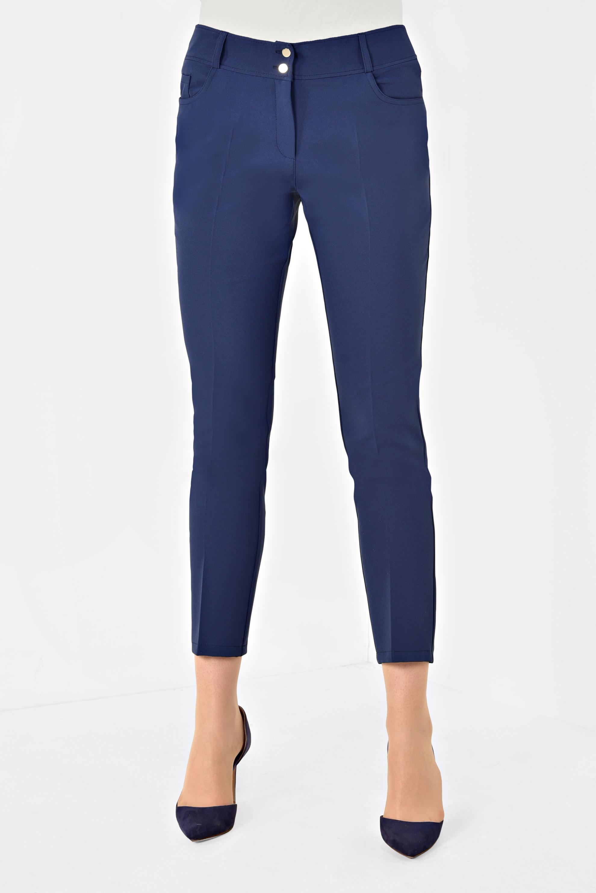 Tesettür giyim LACİVERT DAR PAÇA KLASİK PANTOLON 7527 