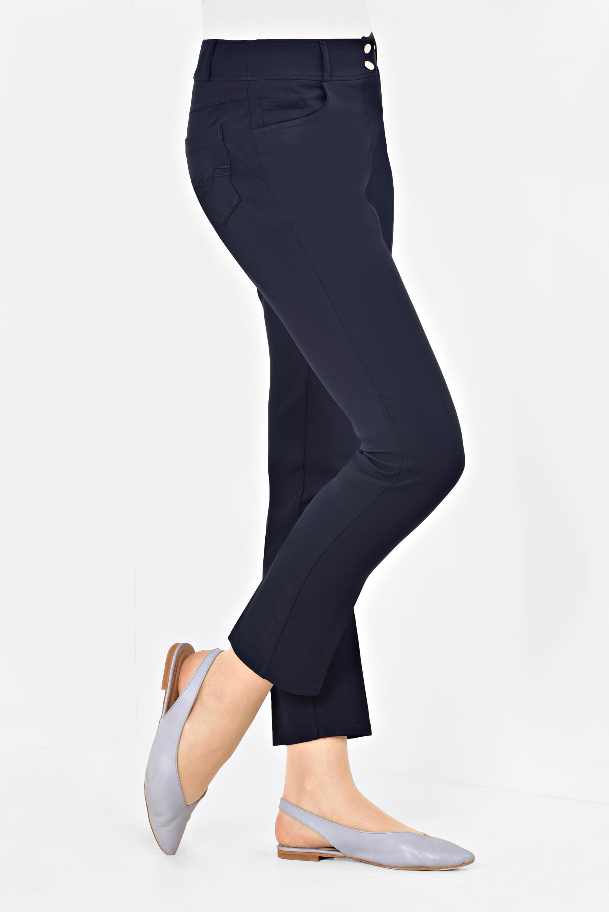 Tesettür giyim LACİVERT DAR PAÇA KLASİK PANTOLON 7527 