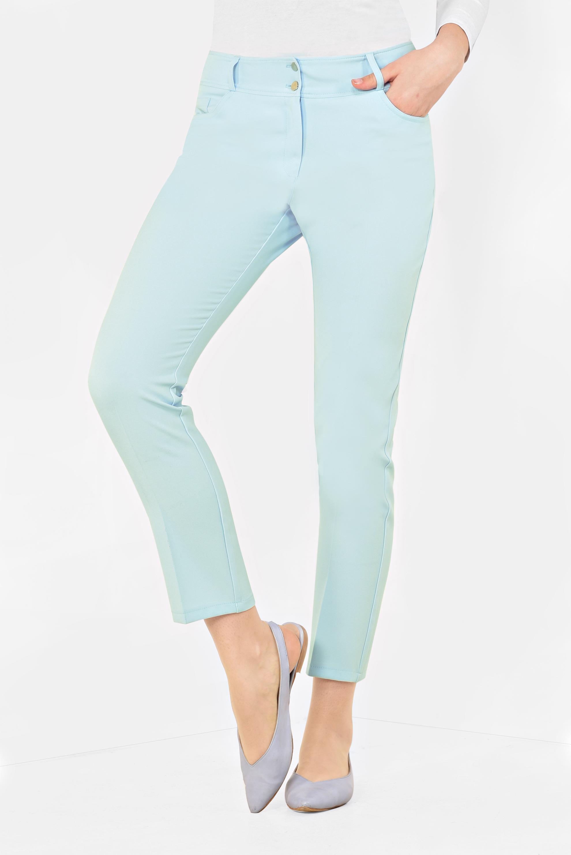 Tesettür giyim MAVİ DAR PAÇA KLASİK PANTOLON 7527 