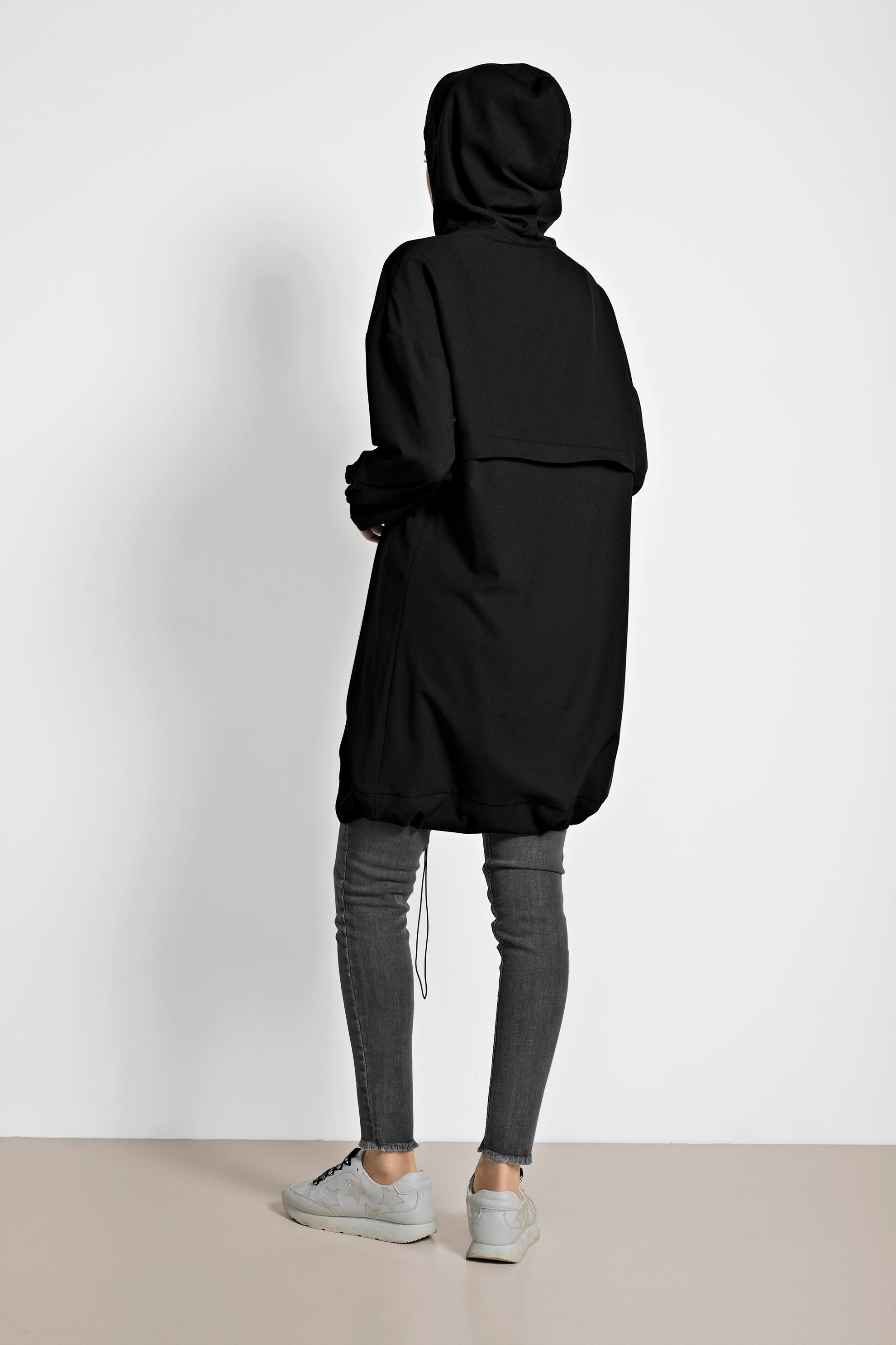 Tesettür giyim GRİ PAÇASI PÜSKÜLLÜ PAMUKLU DENİM PANTOLON 7529