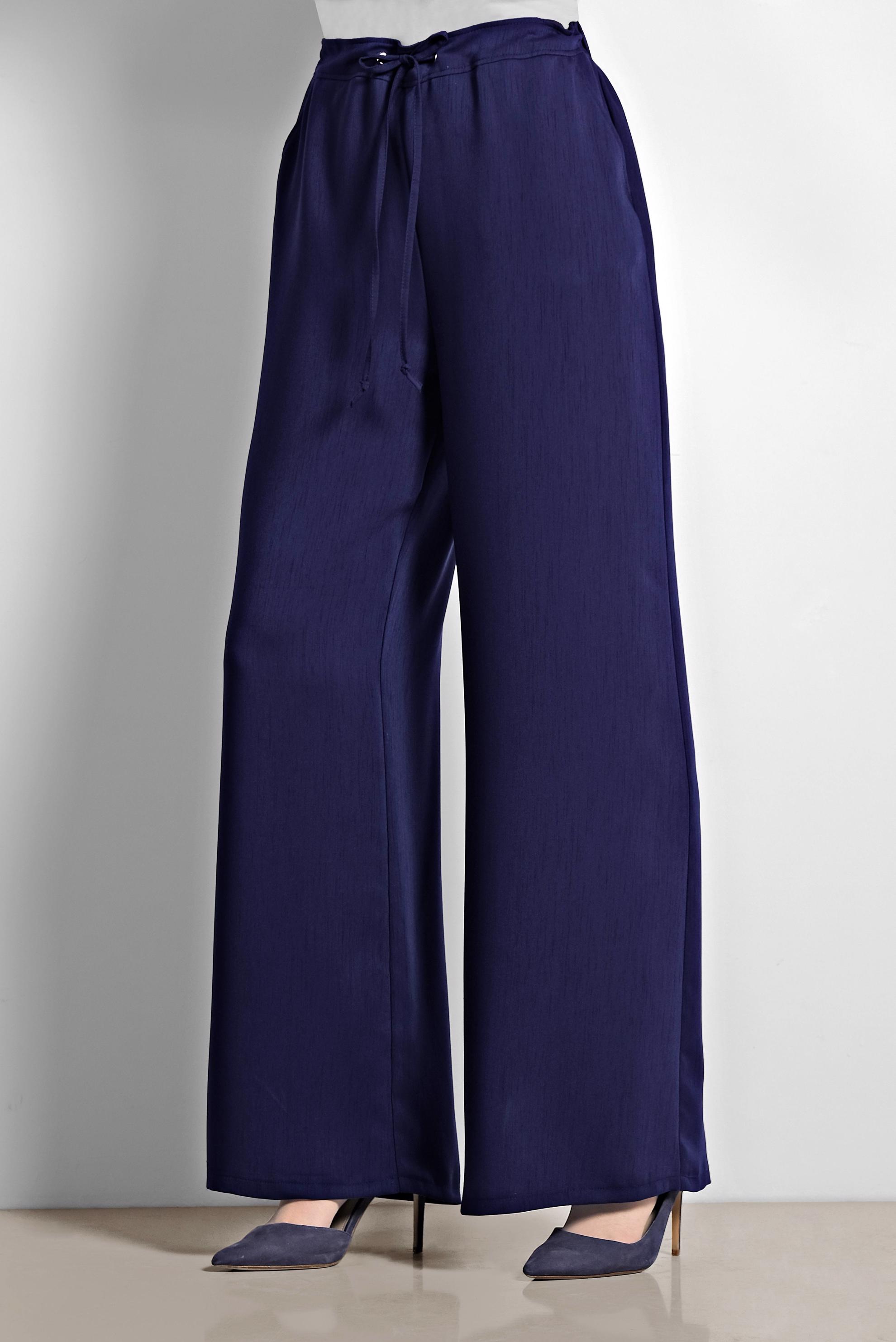 Tesettür giyim LACİVERT GENİŞ PAÇA PANTOLON 7536