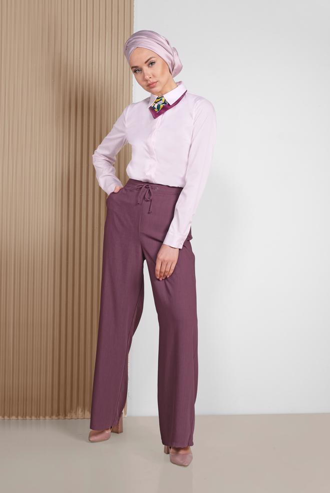 Tesettür giyim  GENİŞ PAÇA PANTOLON 7536 - ALVİNA