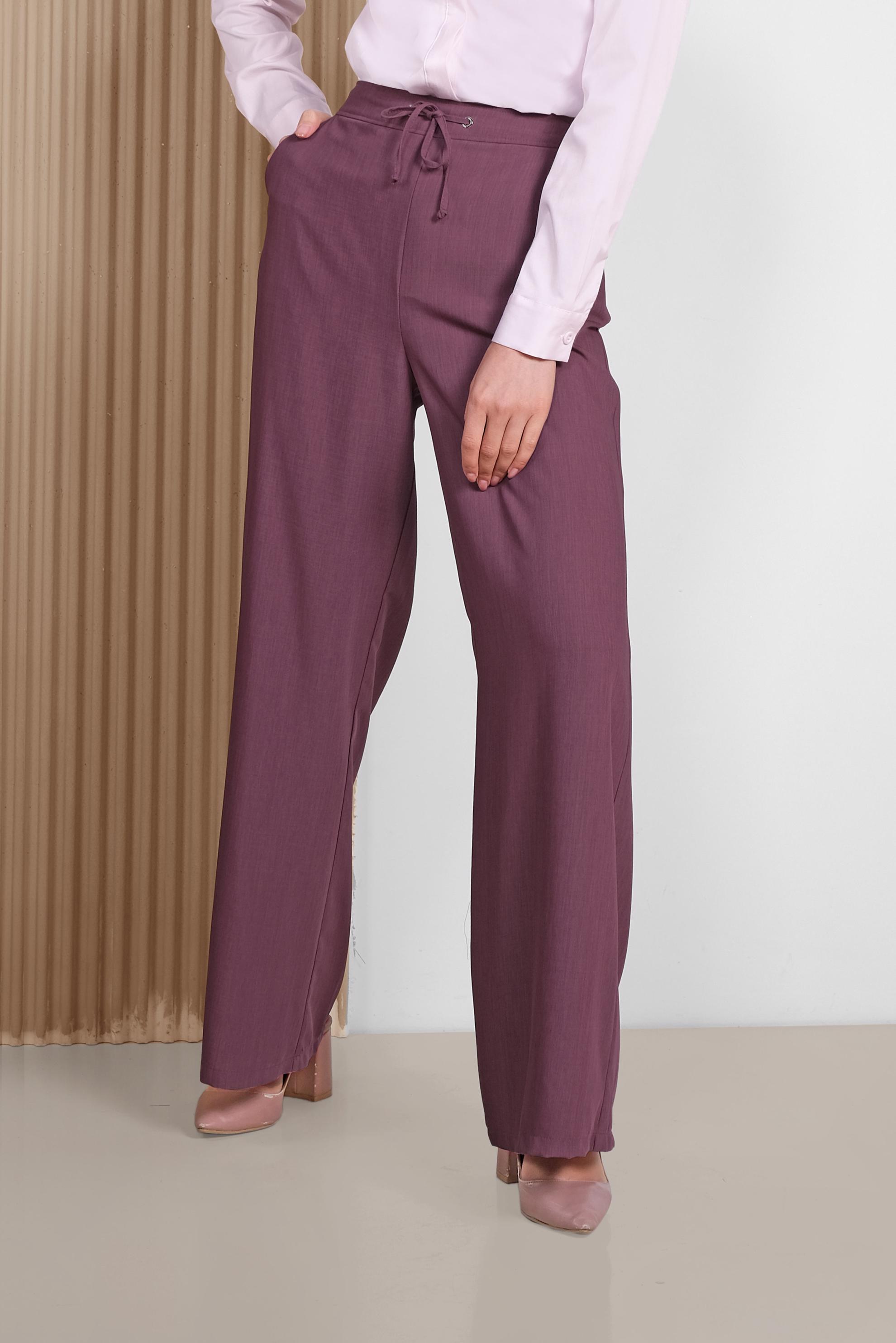 Tesettür giyim PEMBE GENİŞ PAÇA PANTOLON 7536