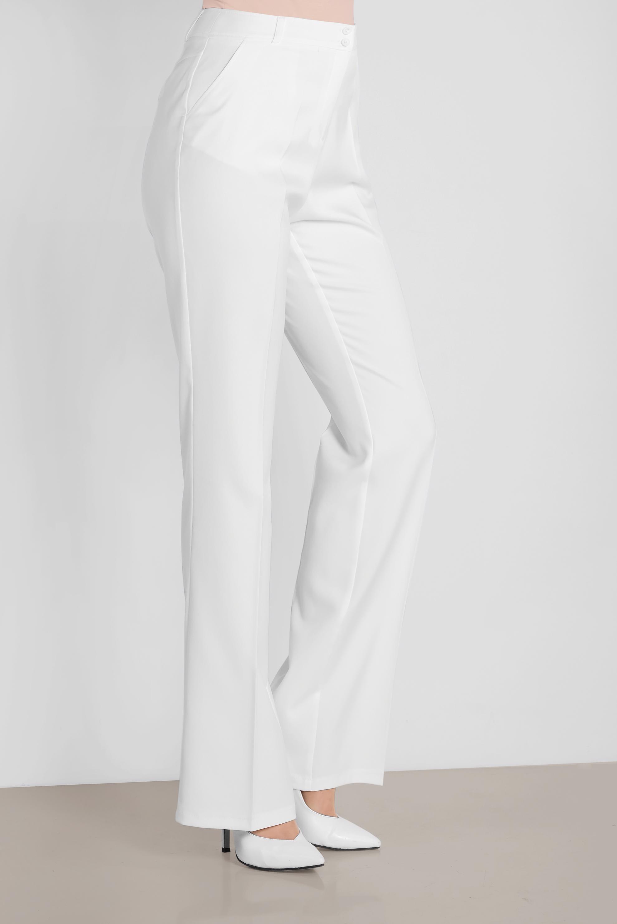 Tesettür giyim BEYAZ BOL PAÇA CEPLİ PANTOLON 7538