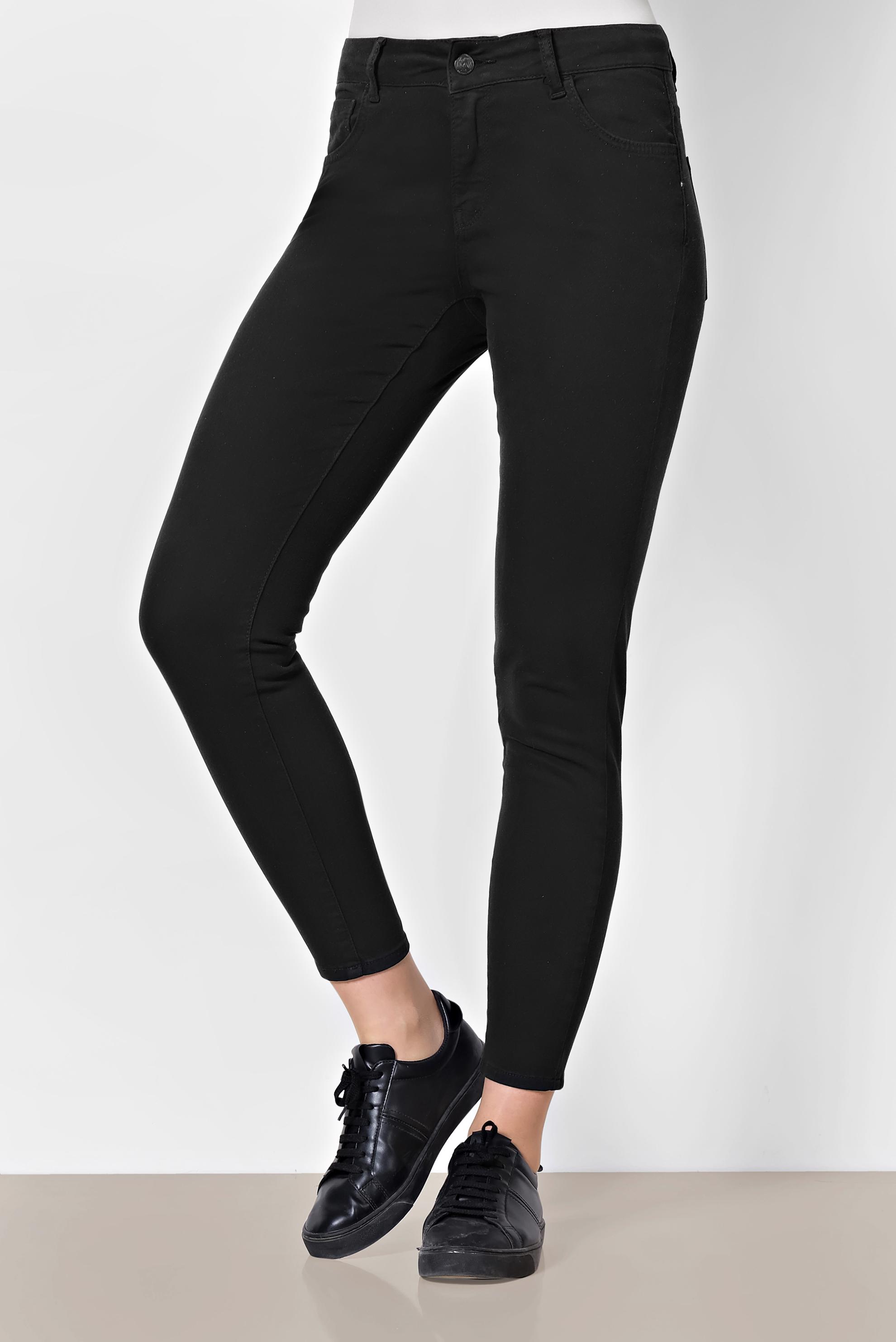 Tesettür giyim SİYAH DÜŞÜK BEL DENİM PANTOLON 7543