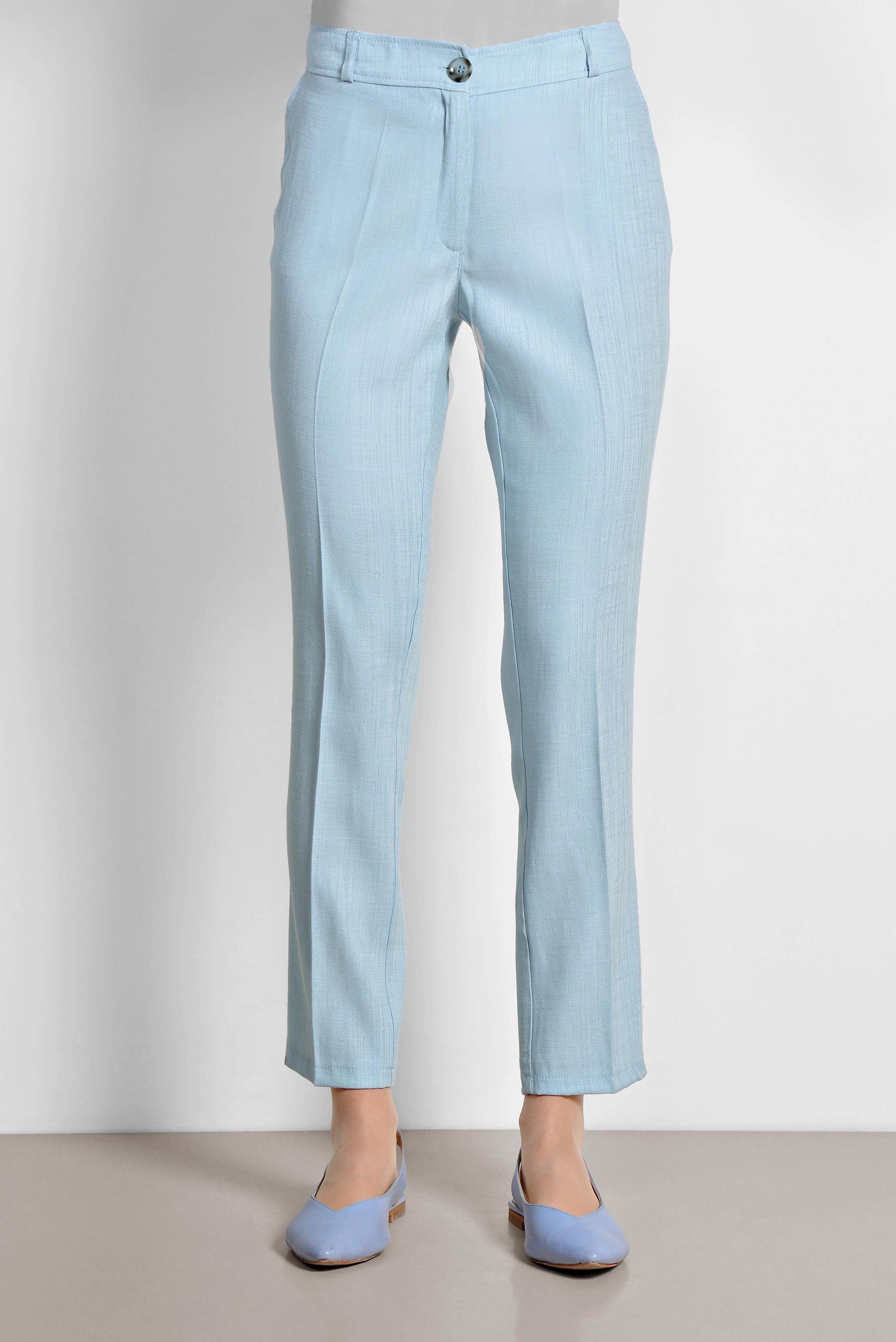 Tesettür giyim MAVİ ARA BEL KUMAŞ PANTOLON 7546