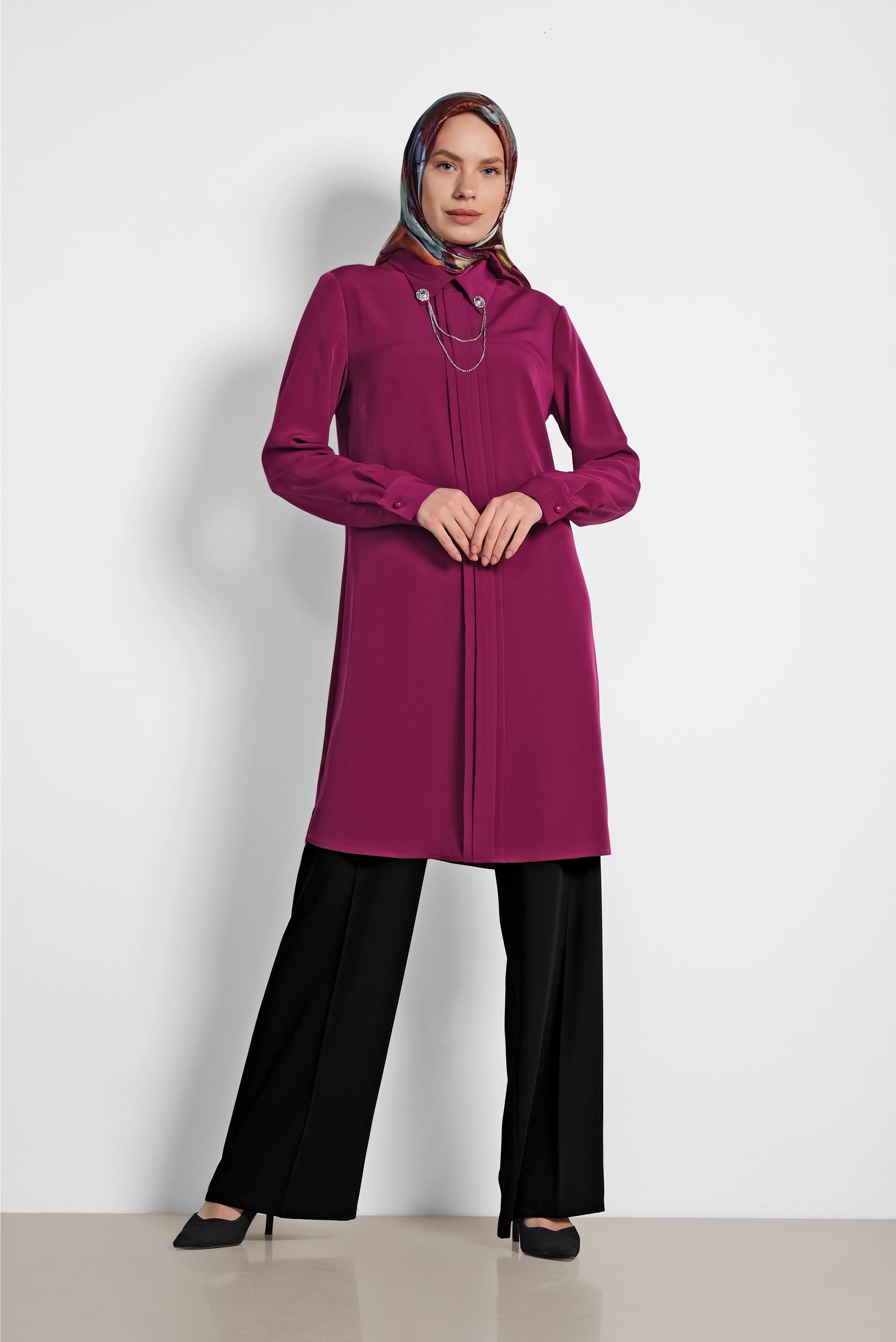 Tesettür giyim SİYAH ARA BEL BOL PAÇA PANTOLON 7547