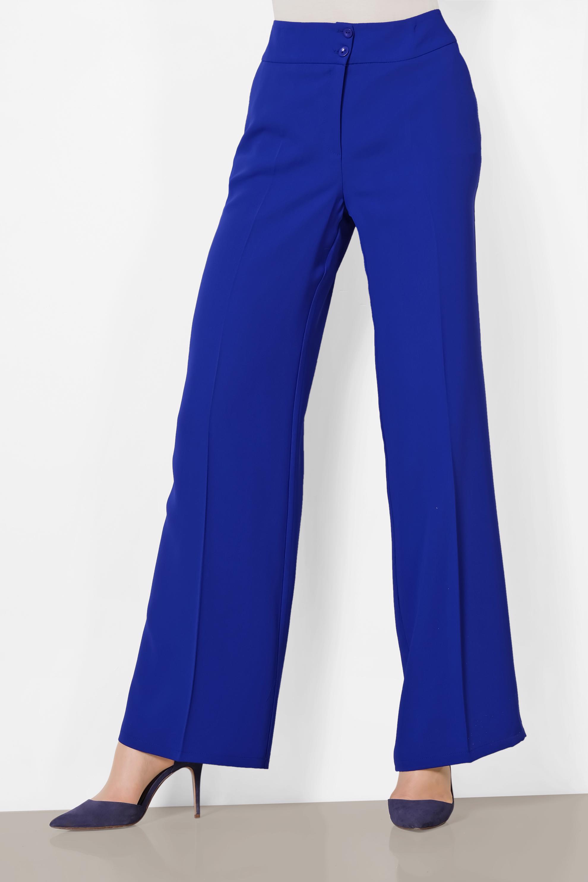 Tesettür giyim MAVİ ARA BEL BOL PAÇA PANTOLON 7547