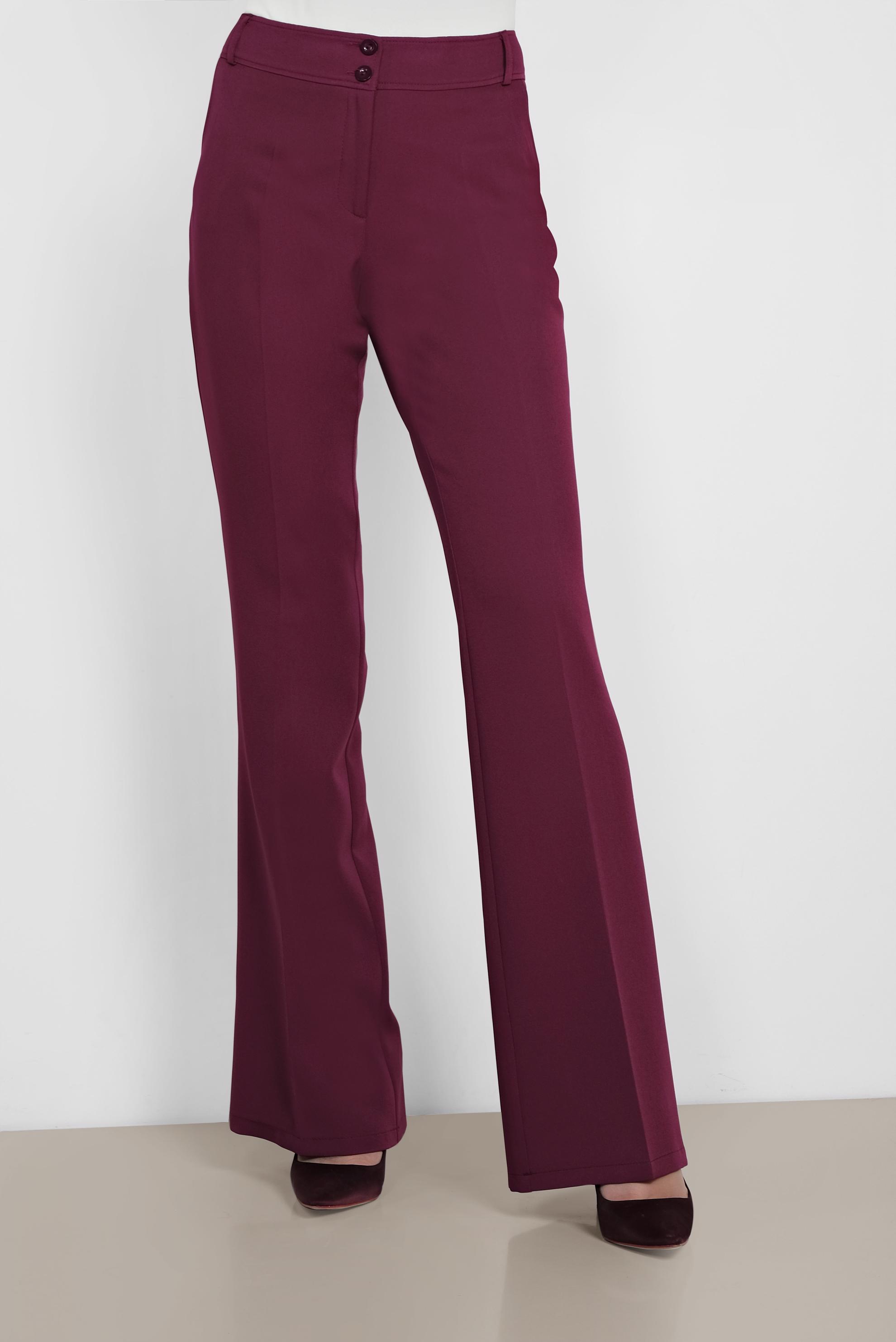 Tesettür giyim BORDO BOL PAÇA KUMAŞ PANTOLON 7548