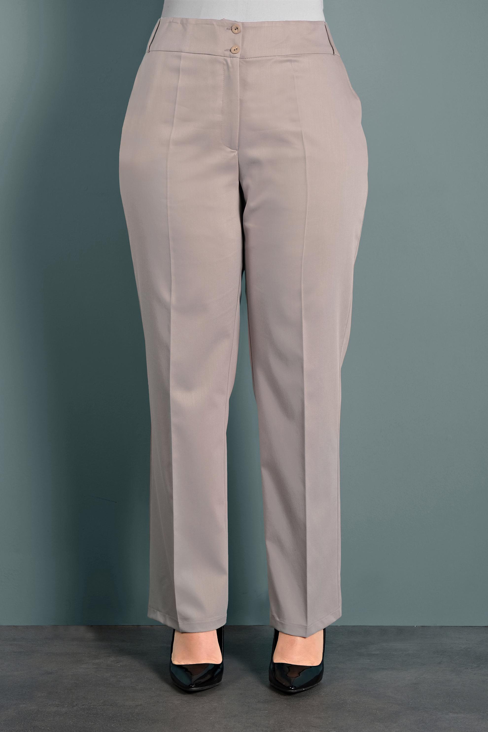 Tesettür giyim BEJ YÜKSEK BEL PANTOLON 7549	