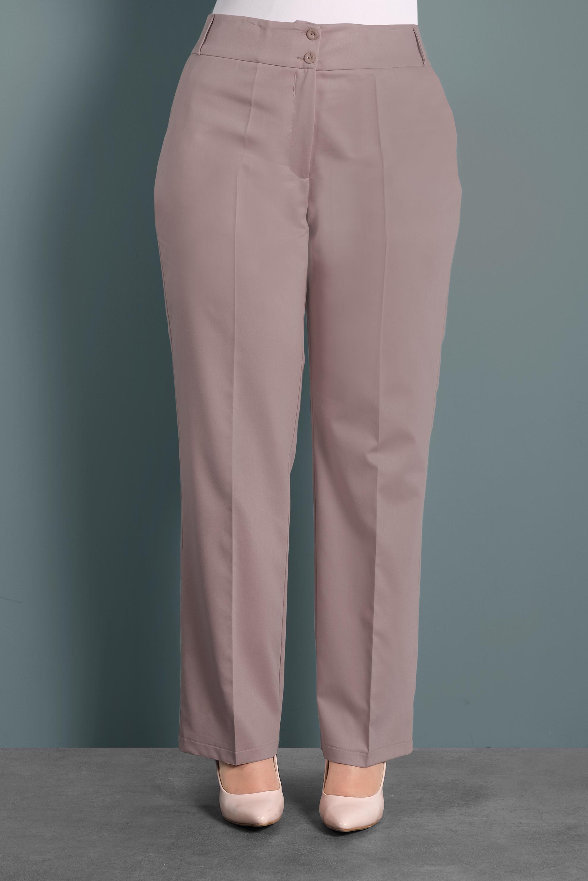 Tesettür giyim PUDRA YÜKSEK BEL PANTOLON 7549	