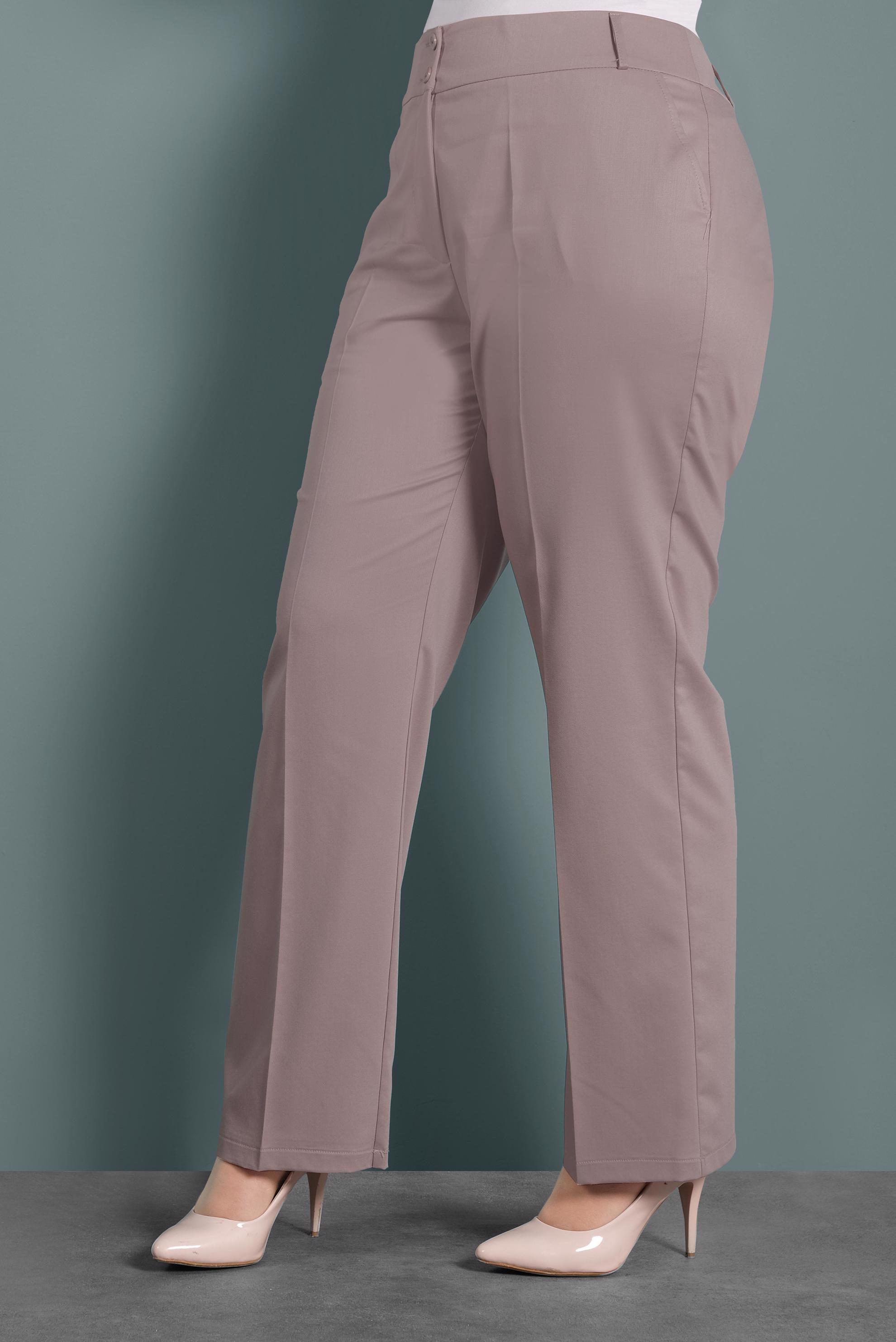 Tesettür giyim PUDRA YÜKSEK BEL PANTOLON 7549	
