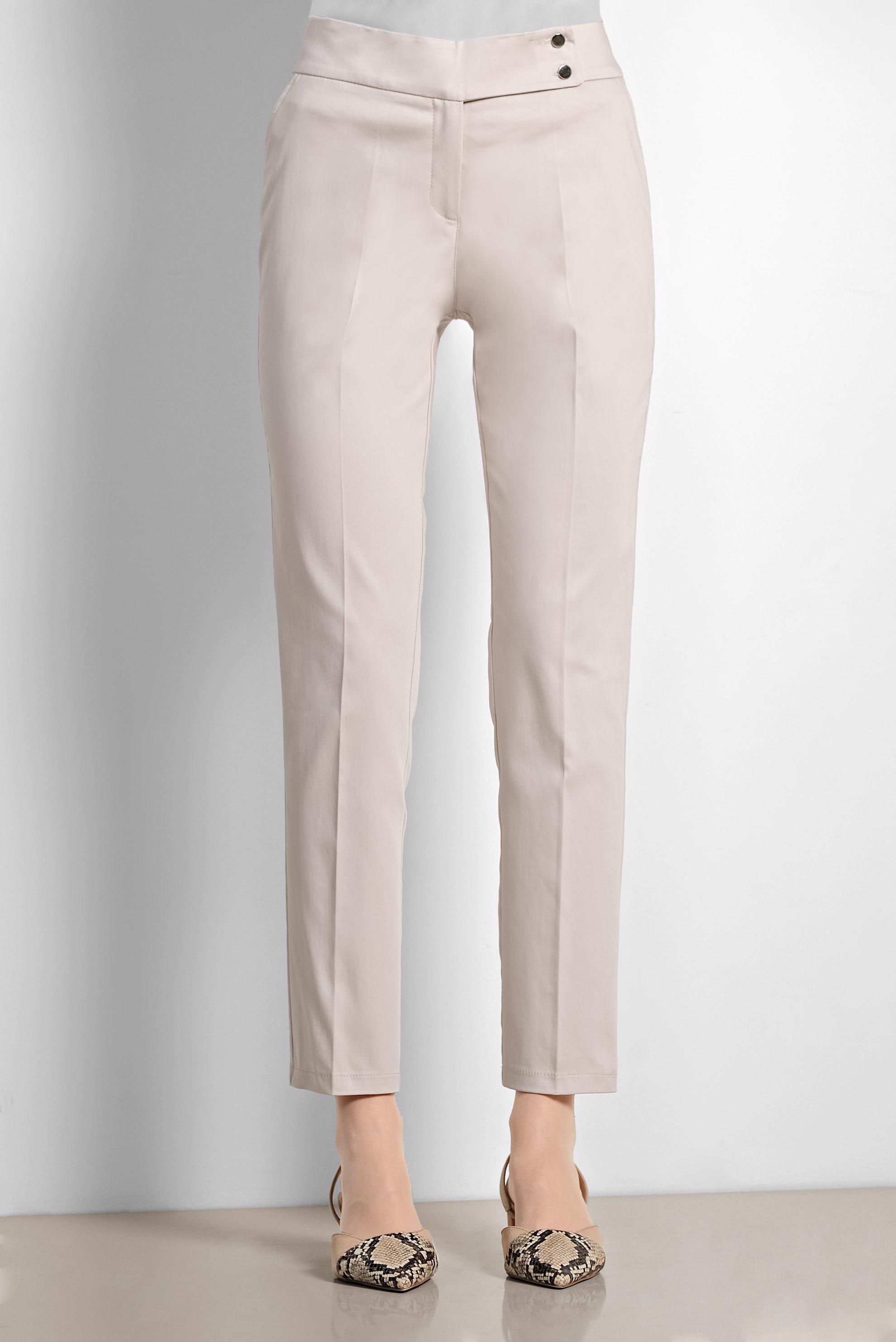 Tesettür giyim BEJ ARA BEL PAMUKLU KUMAŞ PANTOLON 7552