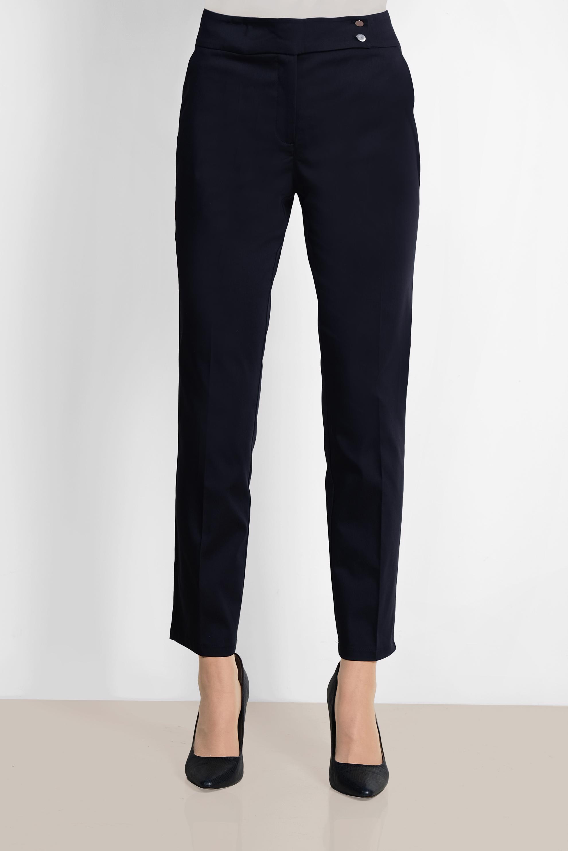 Tesettür giyim LACİVERT ARA BEL PAMUKLU KUMAŞ PANTOLON 7552