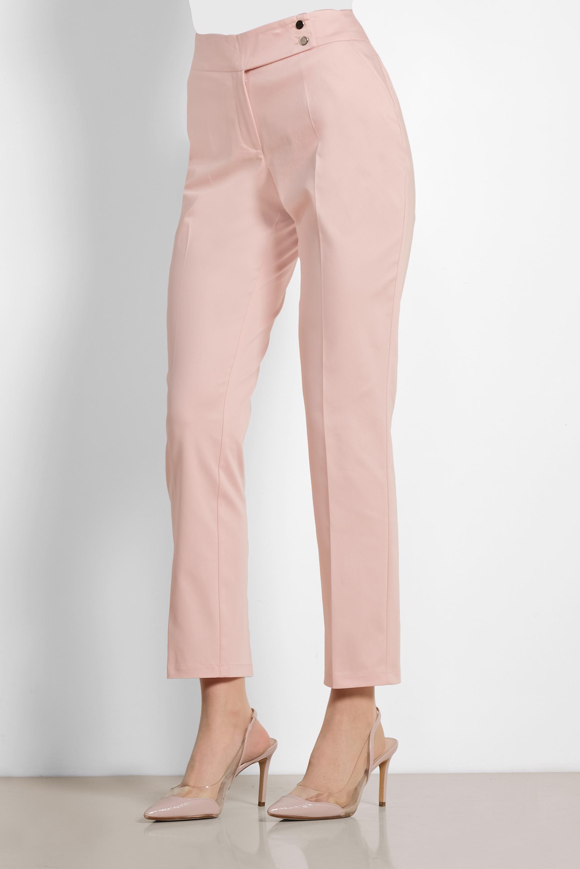 Tesettür giyim PUDRA ARA BEL PAMUKLU KUMAŞ PANTOLON 7552