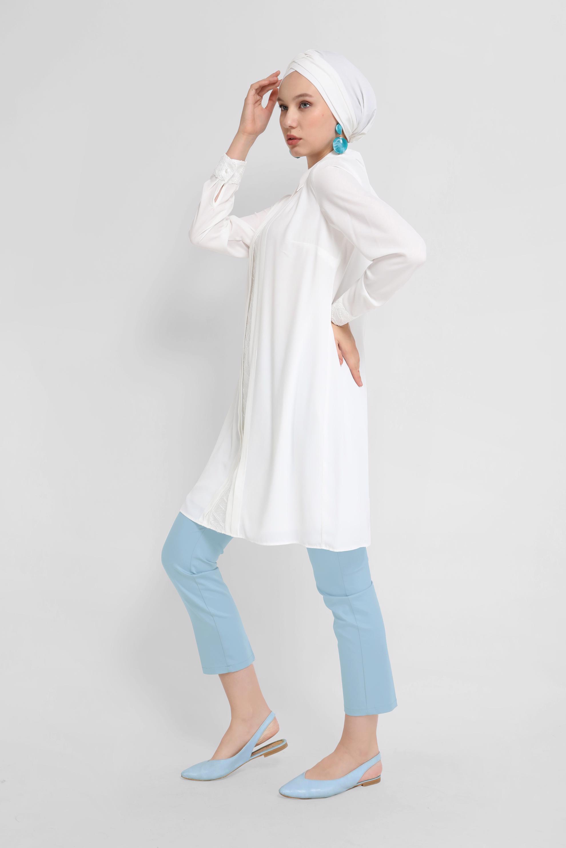 Tesettür giyim MAVİ 7552 20623 PANTOLON 38/46 TEK40