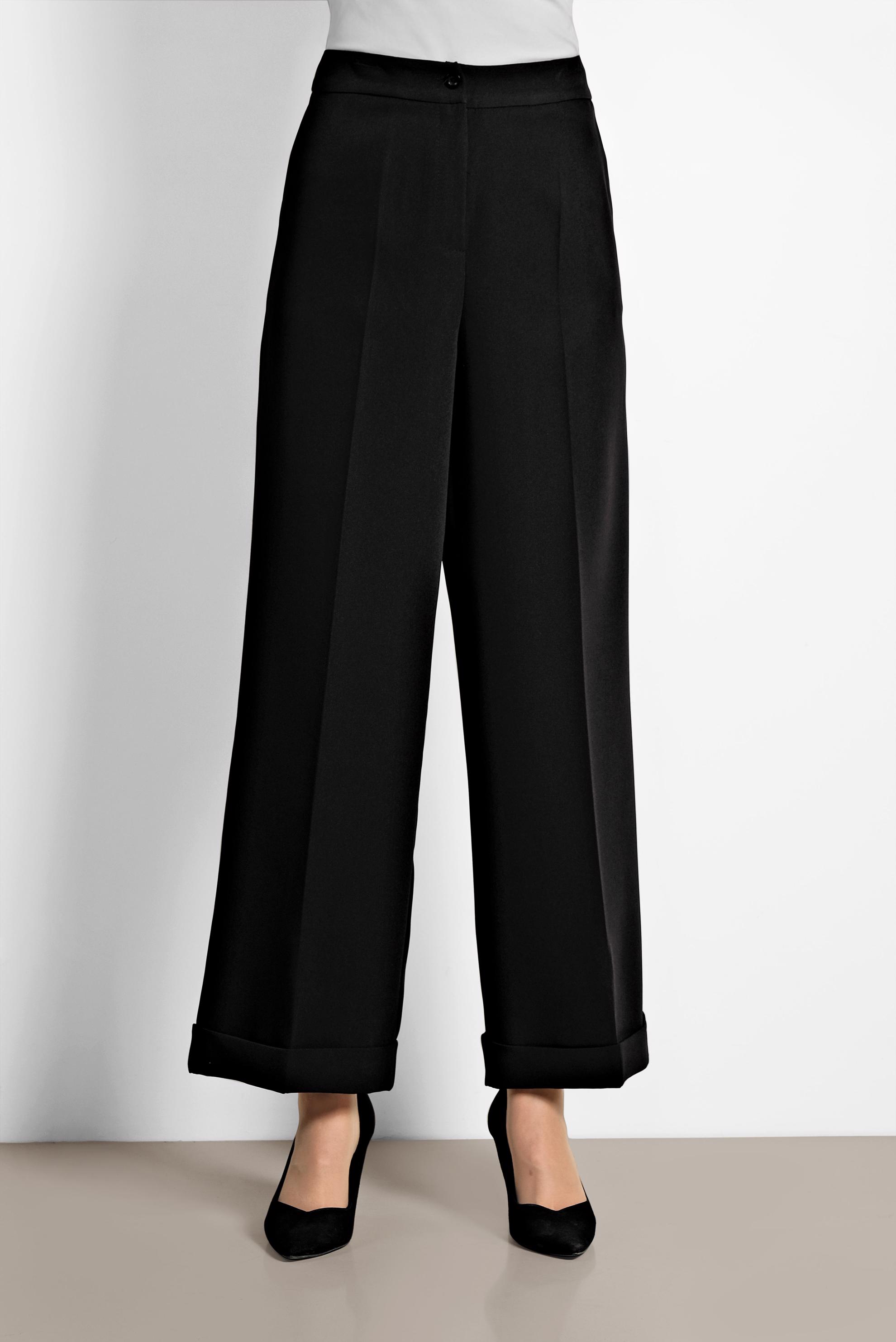 Tesettür giyim SİYAH YÜKSEK BEL KUMAŞ PANTOLON 7553