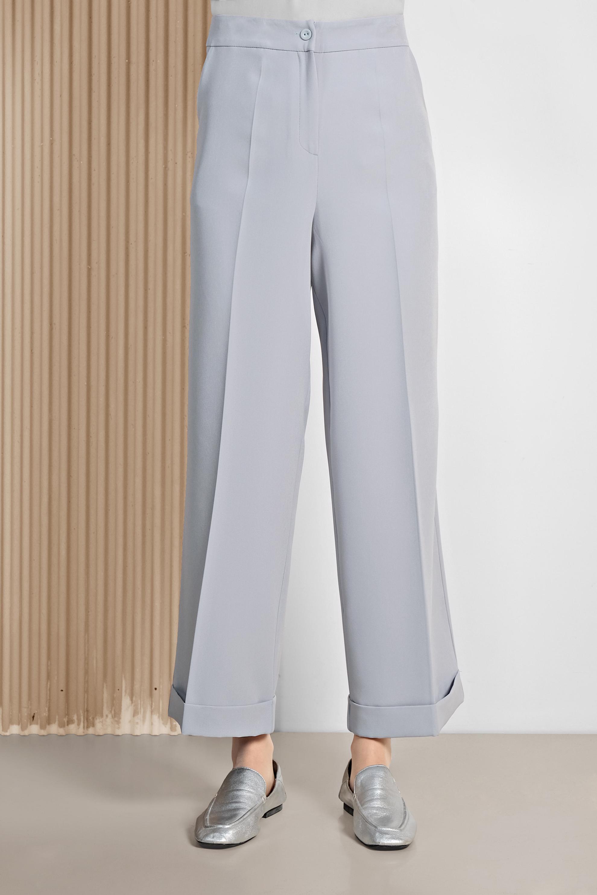 Tesettür giyim GRİ YÜKSEK BEL KUMAŞ PANTOLON 7553