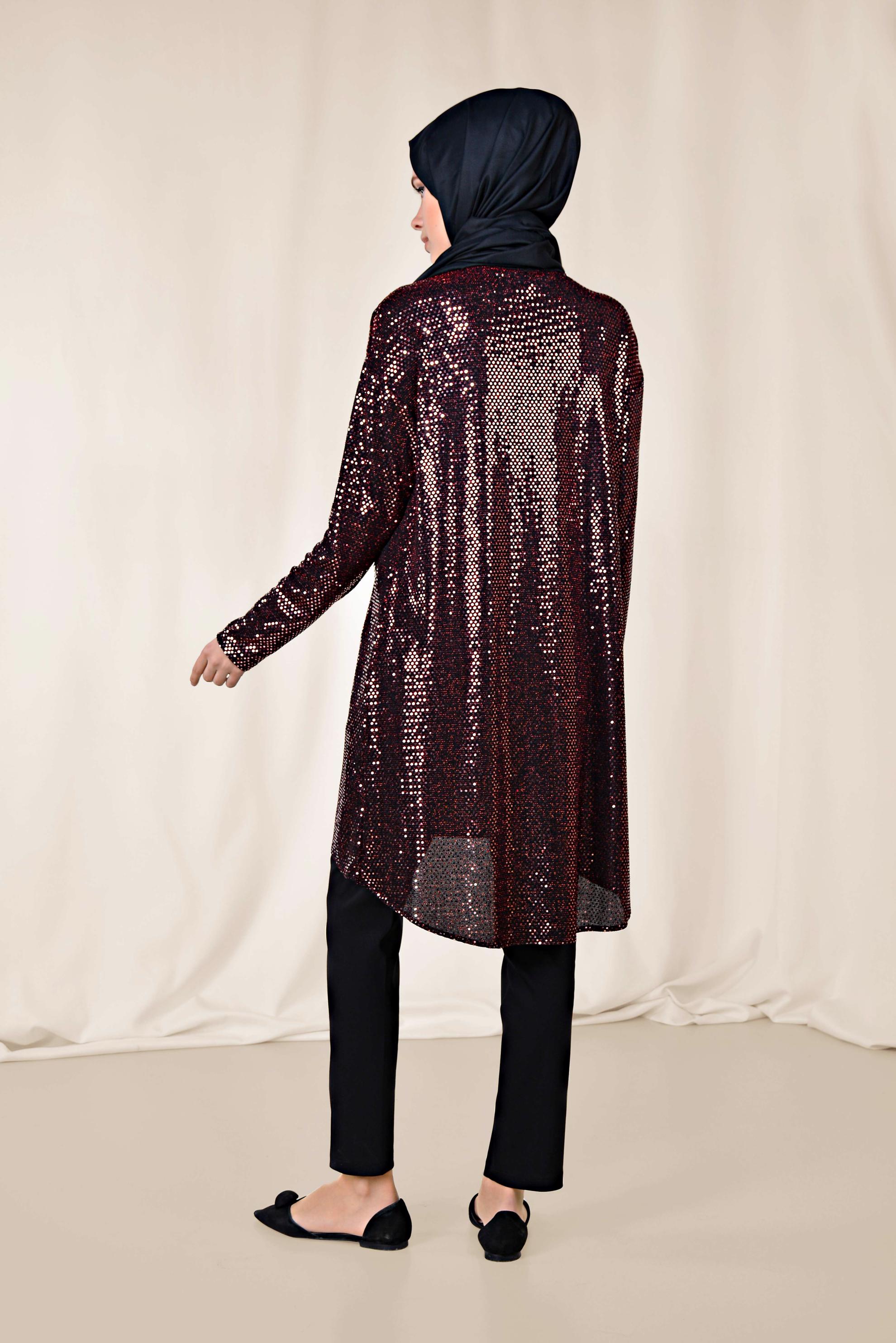 Tesettür giyim SİYAH ARA BEL PAMUKLU DAR PAÇA PANTOLON 7554