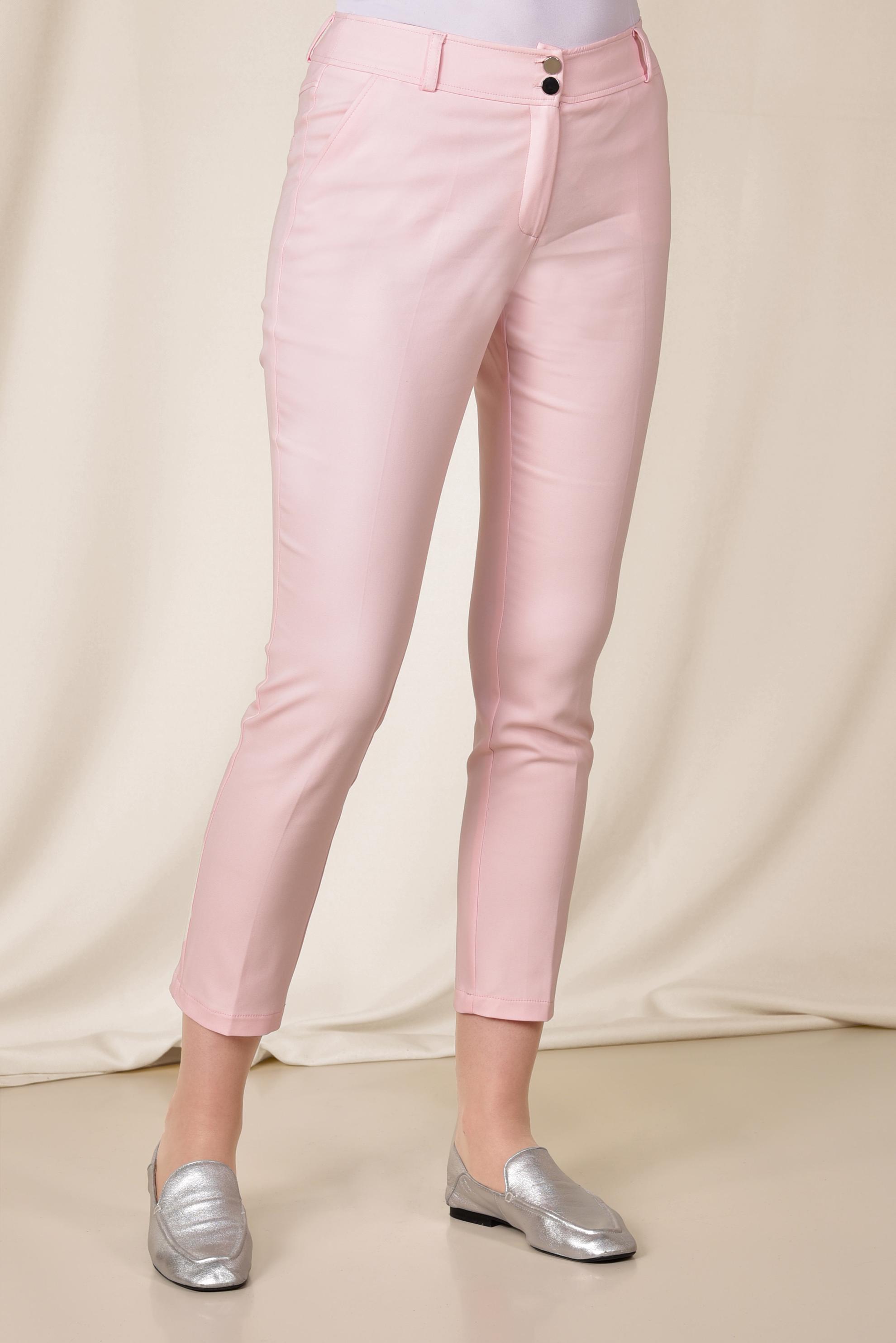 Tesettür giyim PUDRA ARA BEL PAMUKLU DAR PAÇA PANTOLON 7554