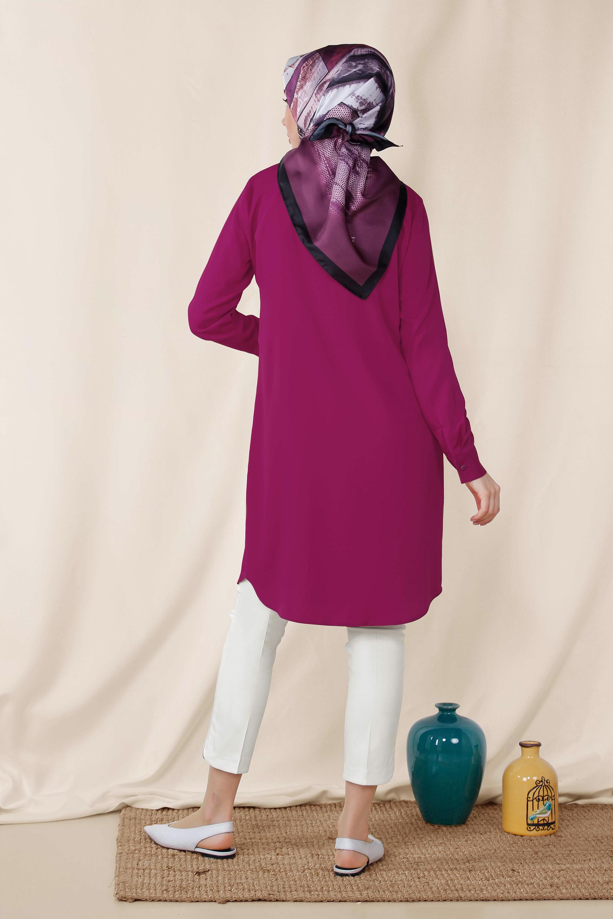 Tesettür giyim BEYAZ DAR PAÇA PAMUKLU KUMAŞ PANTOLON 7555