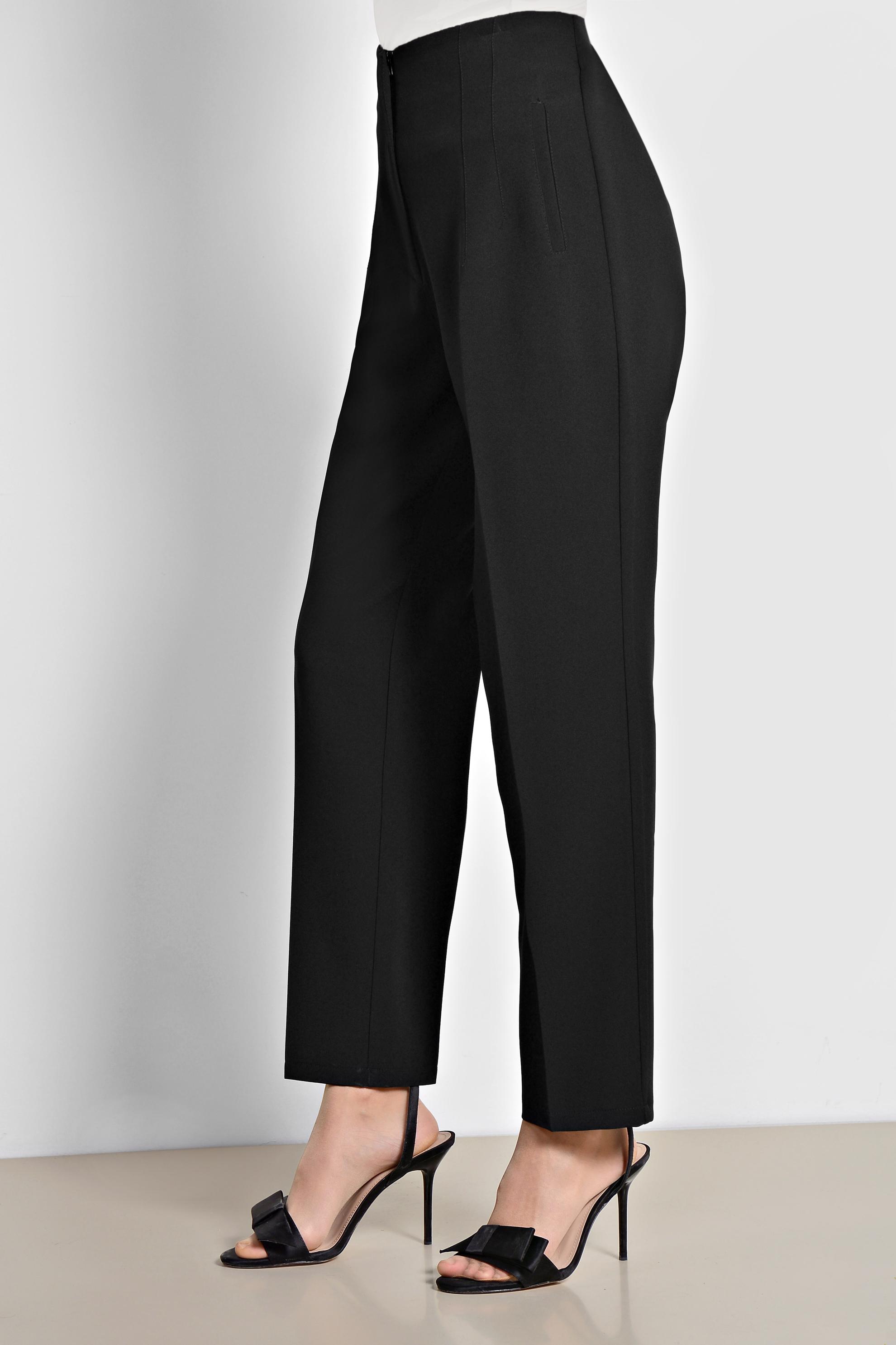 Tesettür giyim SİYAH FERMUARLI YÜKSEK BEL PANTOLON 7559