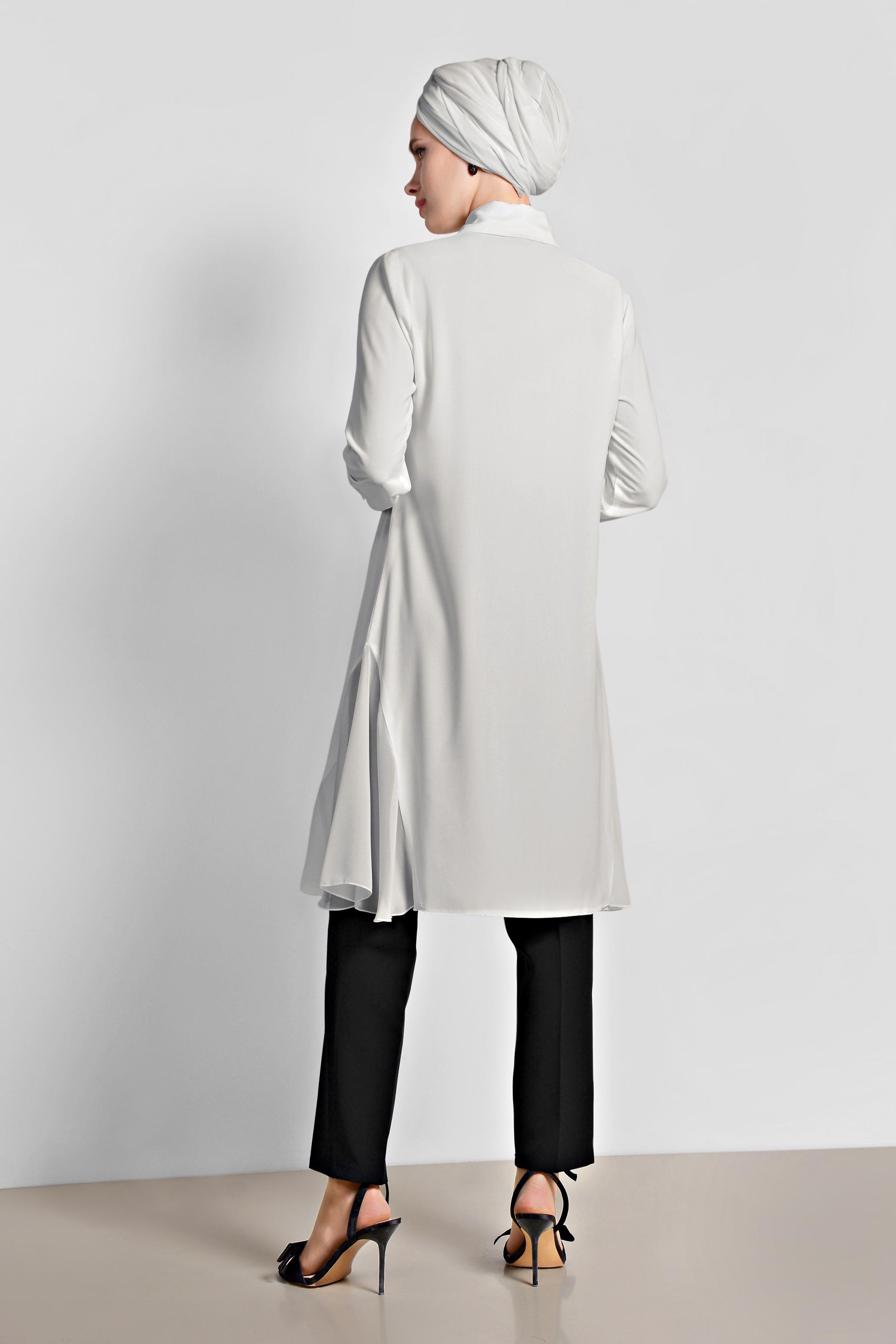 Tesettür giyim SİYAH FERMUARLI YÜKSEK BEL PANTOLON 7559