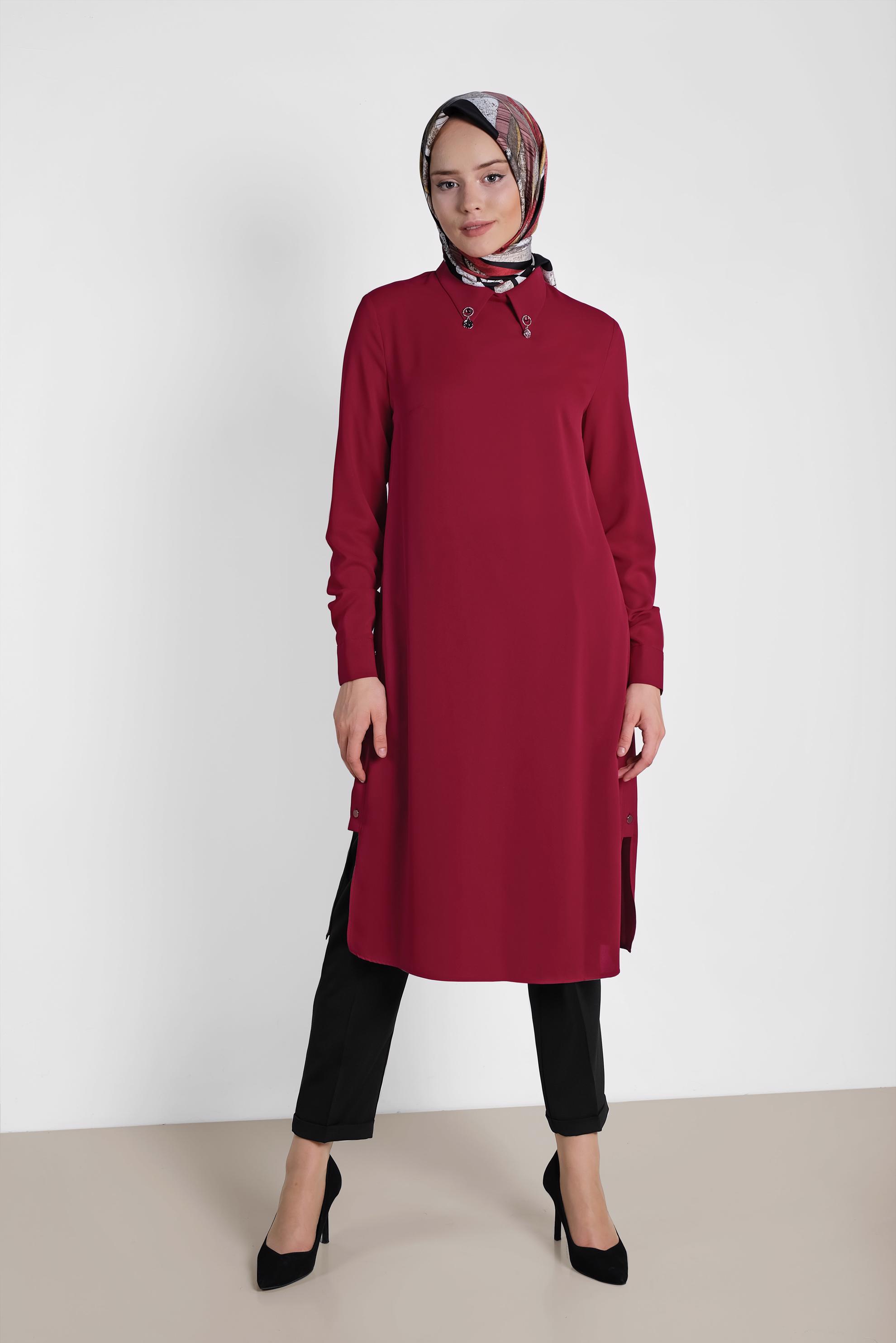 Tesettür giyim SİYAH ARA BEL HAVUÇ PANTOLON 7569