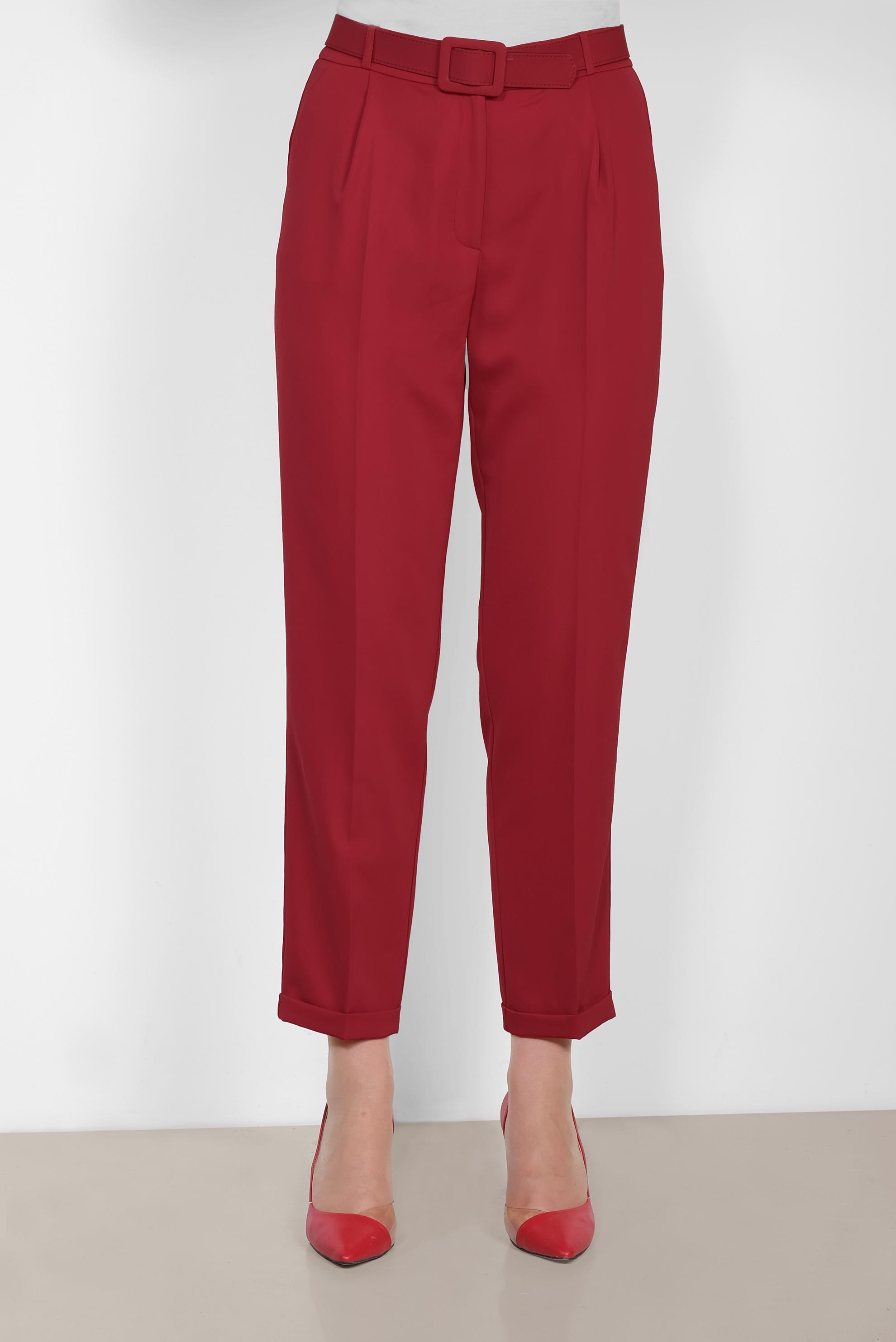 Tesettür giyim BORDO ARA BEL HAVUÇ PANTOLON 7569