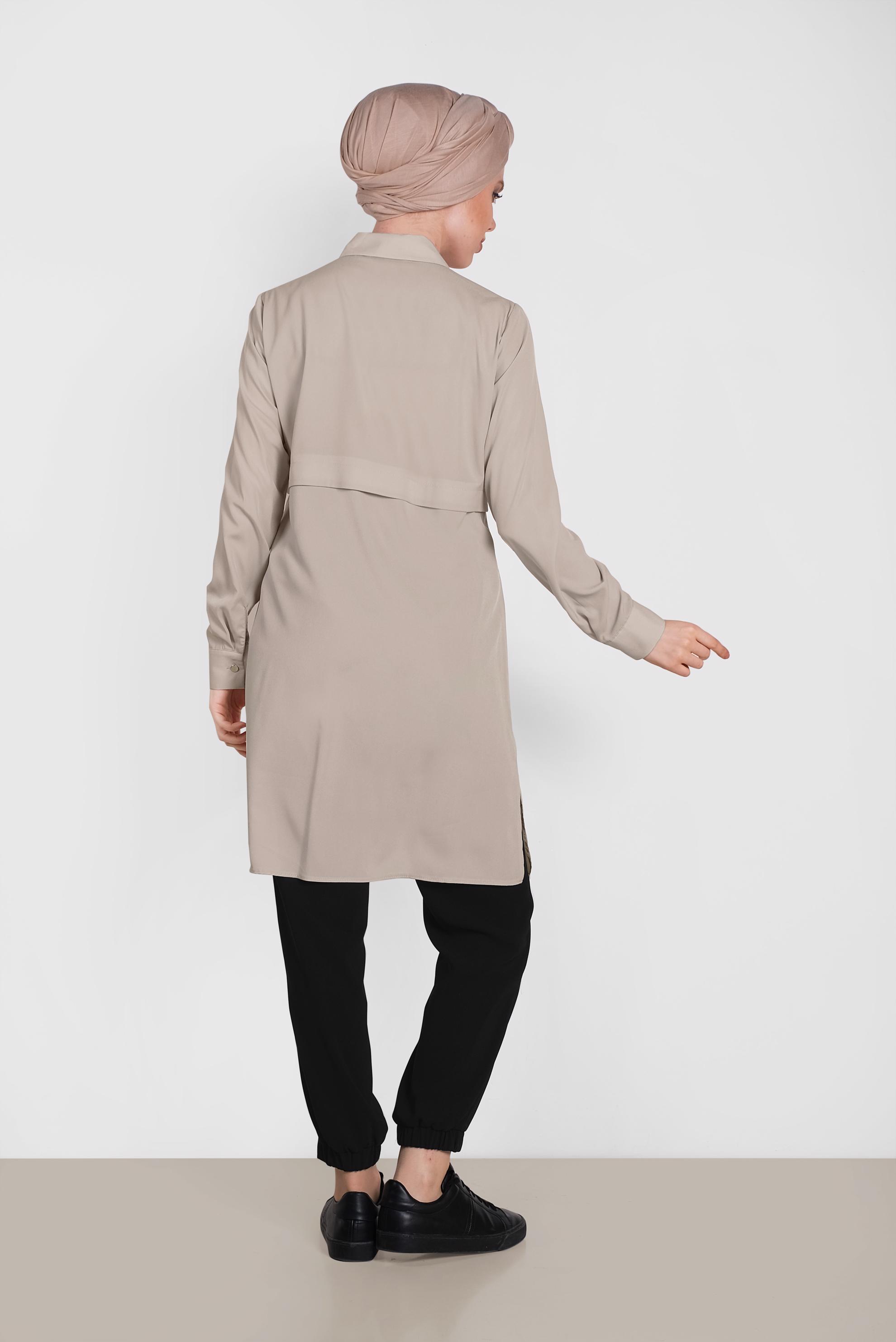 Tesettür giyim SİYAH BİLEKLERİ VE BELİ LASTİKLİ PANTOLON 7571 