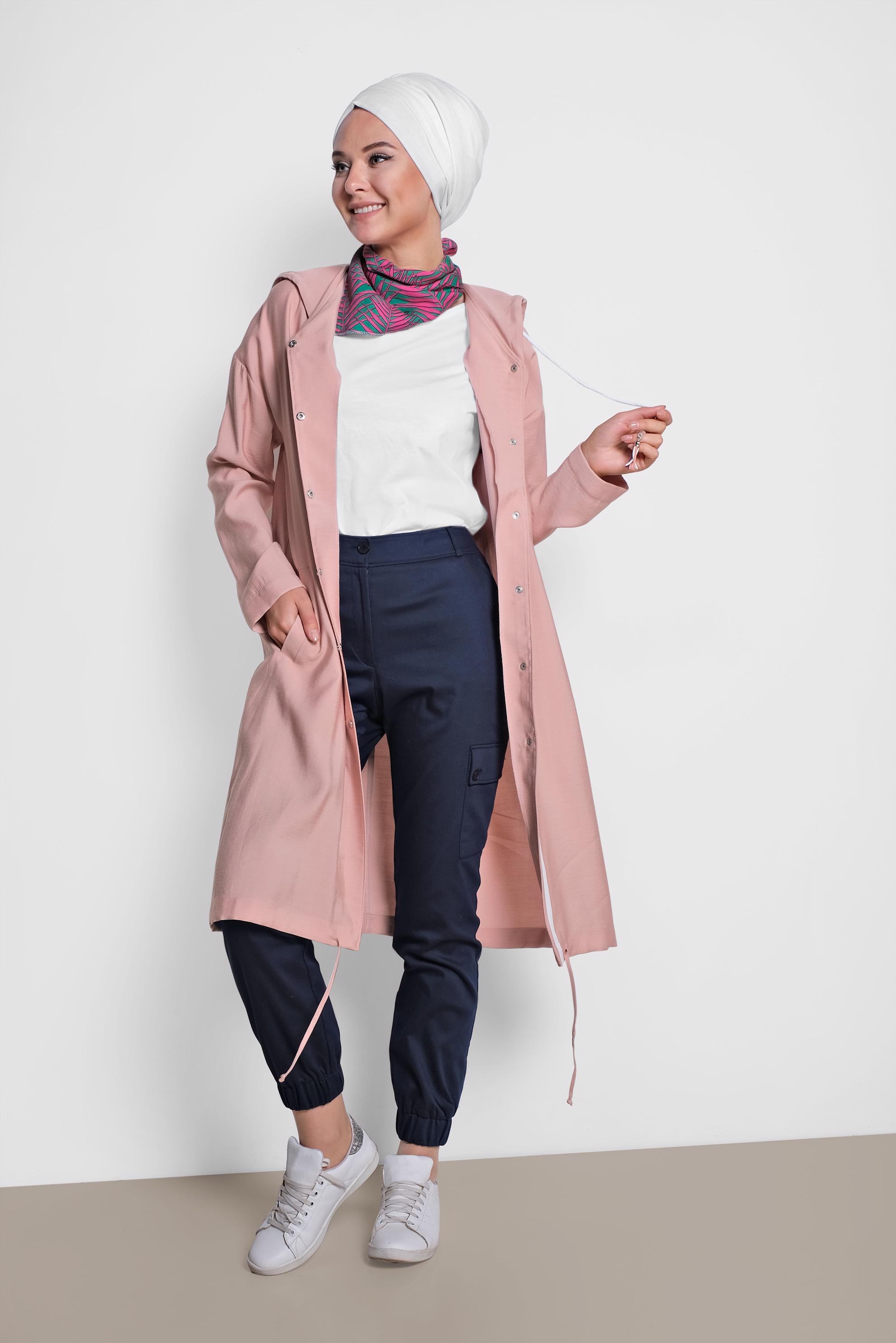 Tesettür giyim LACİVERT YANDAN CEPLİ KARGO PANTOLON 7572 