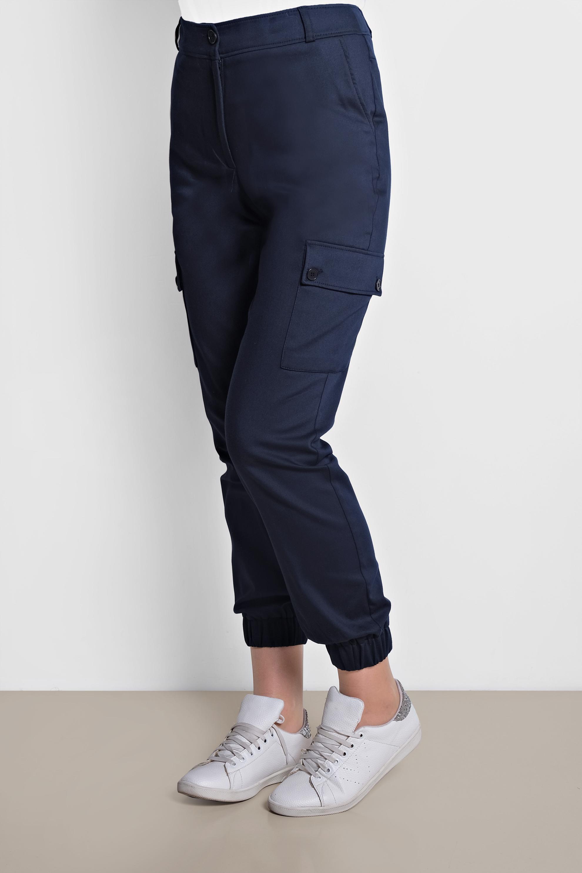 Tesettür giyim LACİVERT YANDAN CEPLİ KARGO PANTOLON 7572 