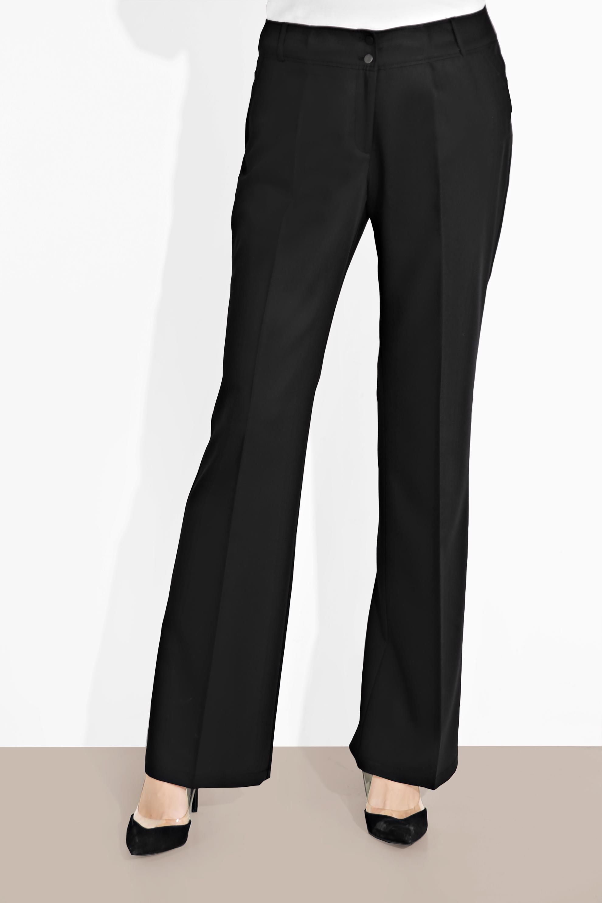 Tesettür giyim SİYAH BOL PAÇA PAMUKLU PANTOLON 7576 