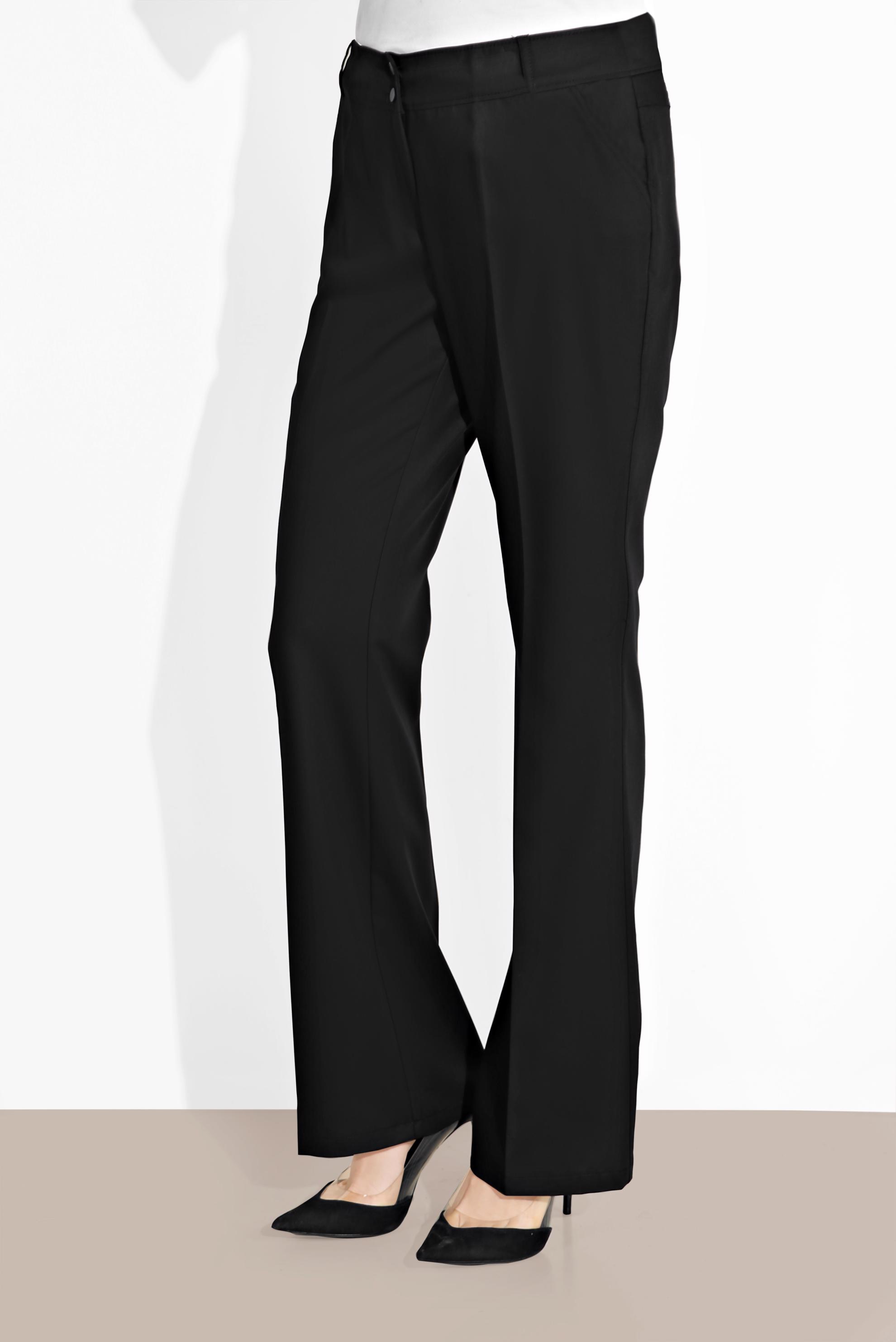 Tesettür giyim SİYAH BOL PAÇA PAMUKLU PANTOLON 7576 