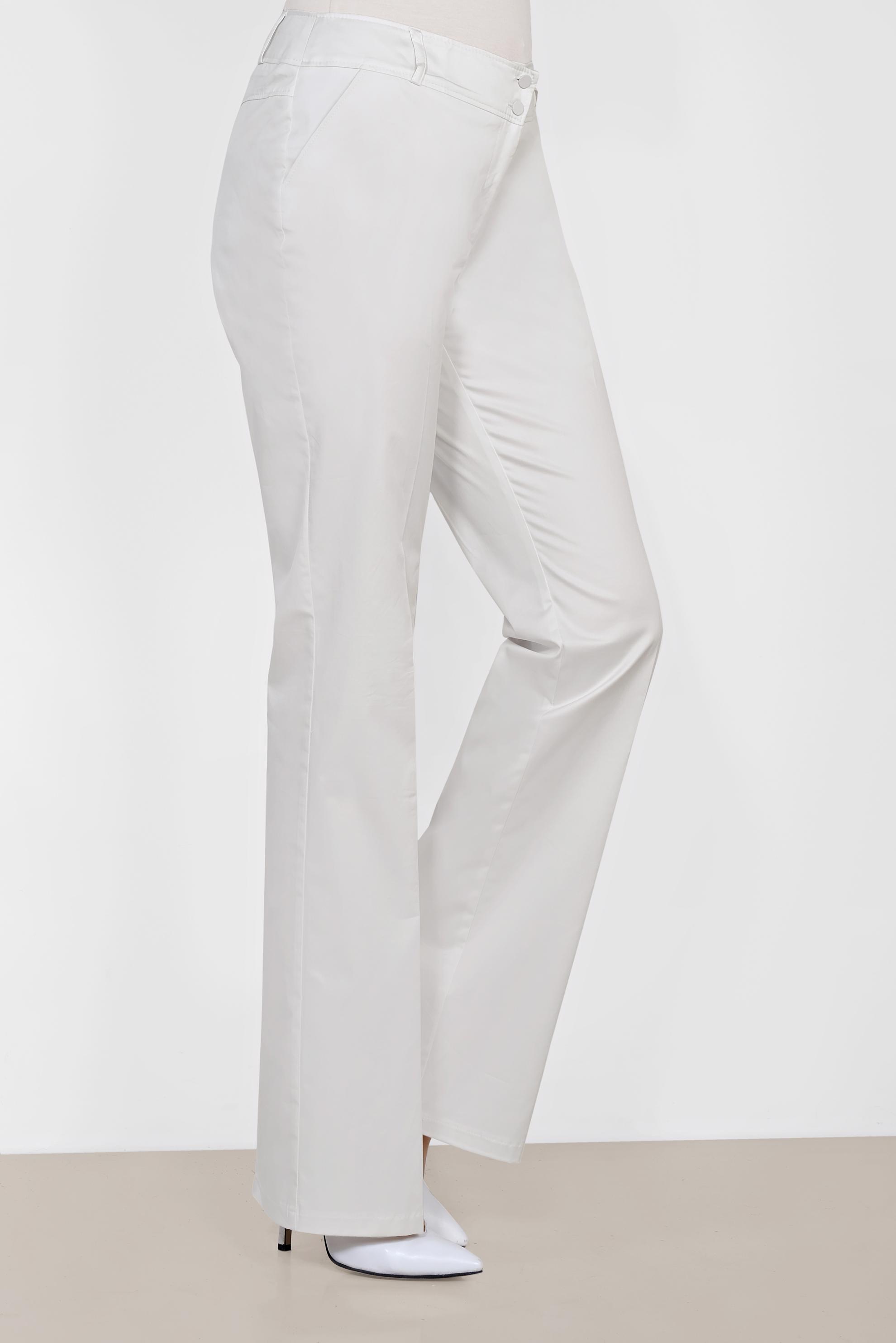 Tesettür giyim BEYAZ BOL PAÇA PAMUKLU PANTOLON 7576 