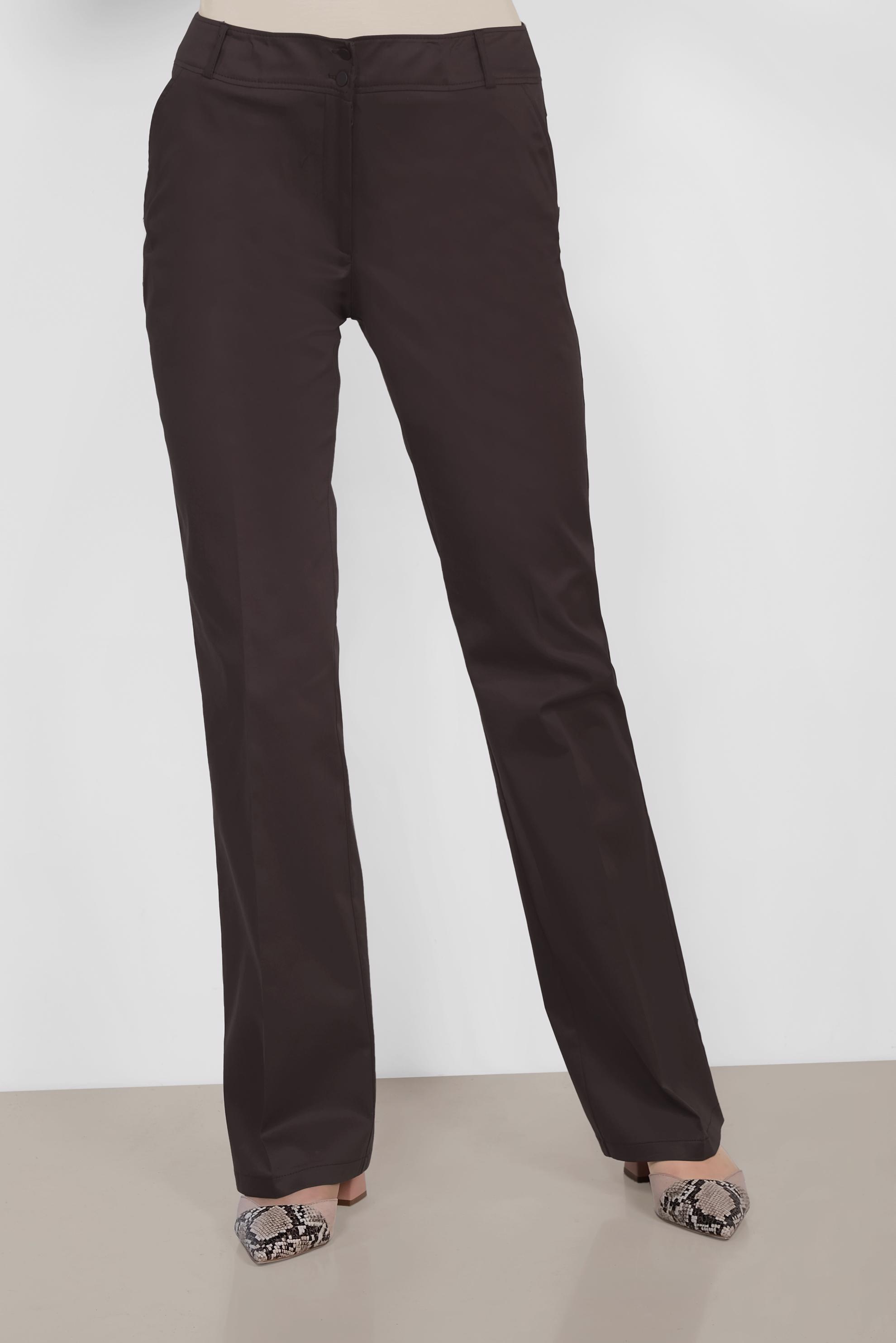 Tesettür giyim KAHVE BOL PAÇA PAMUKLU PANTOLON 7576 