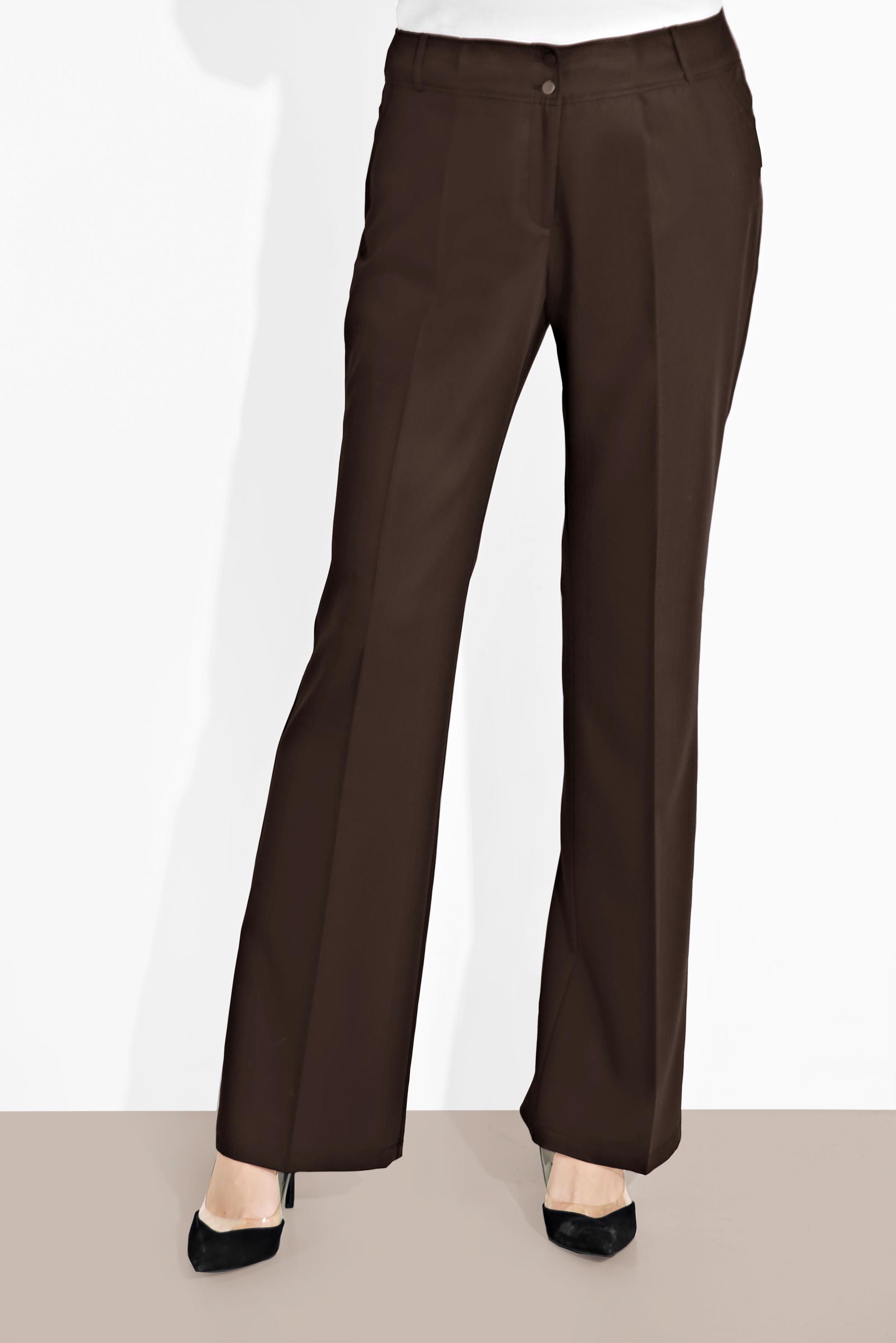 Tesettür giyim KAHVE BOL PAÇA PAMUKLU PANTOLON 7576 