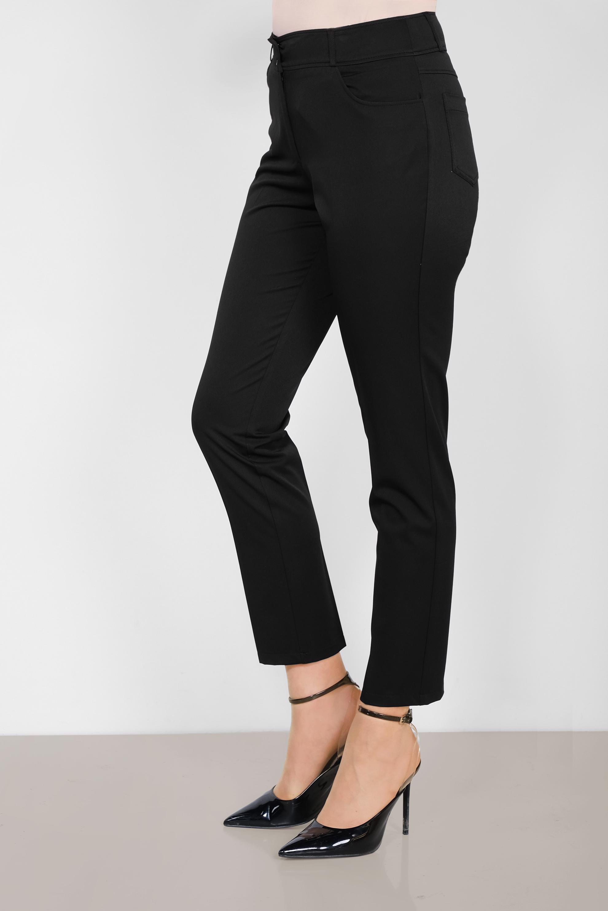 Tesettür giyim SİYAH ARA BEL KUMAŞ PANTOLON 7577