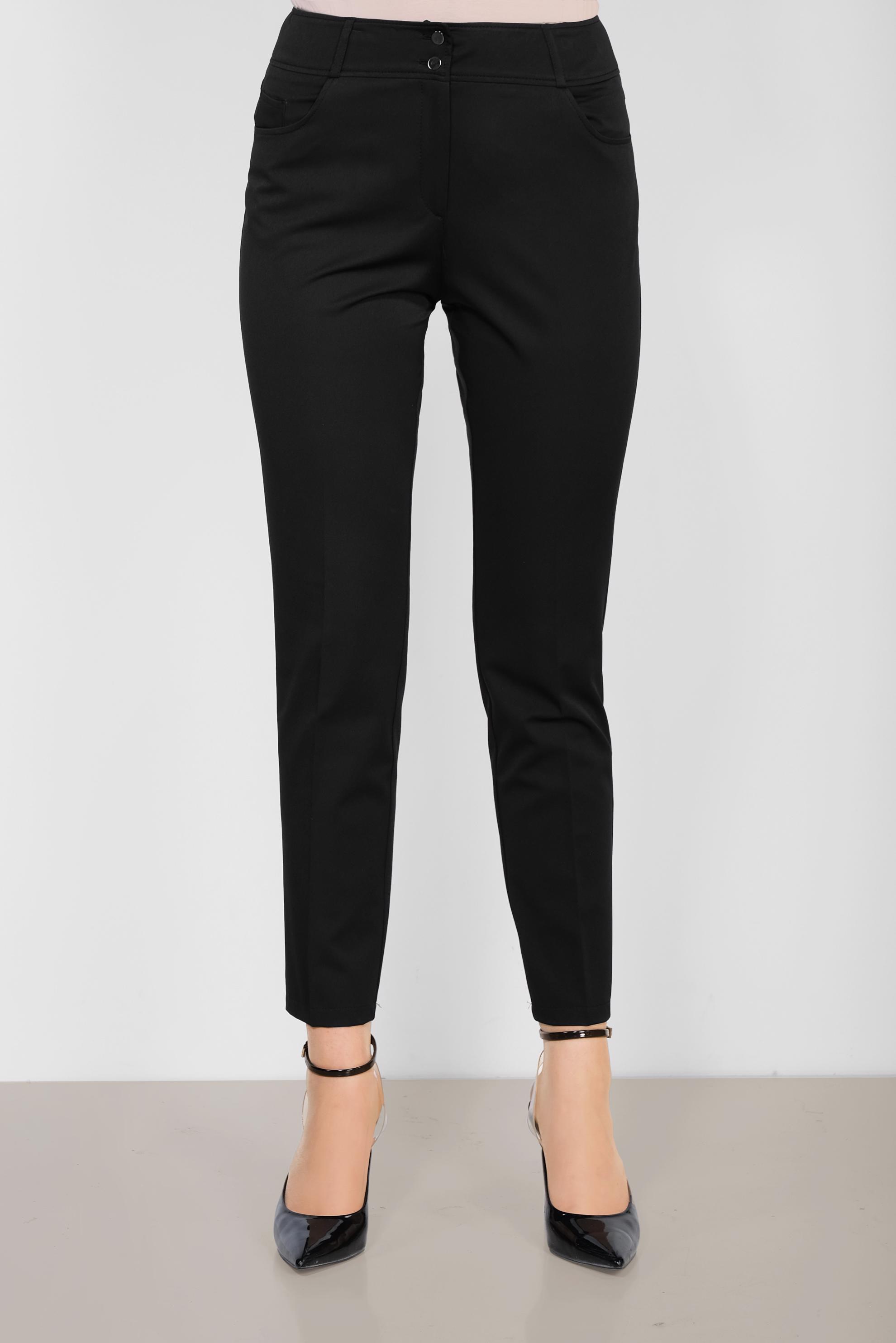 Tesettür giyim SİYAH ARA BEL KUMAŞ PANTOLON 7577