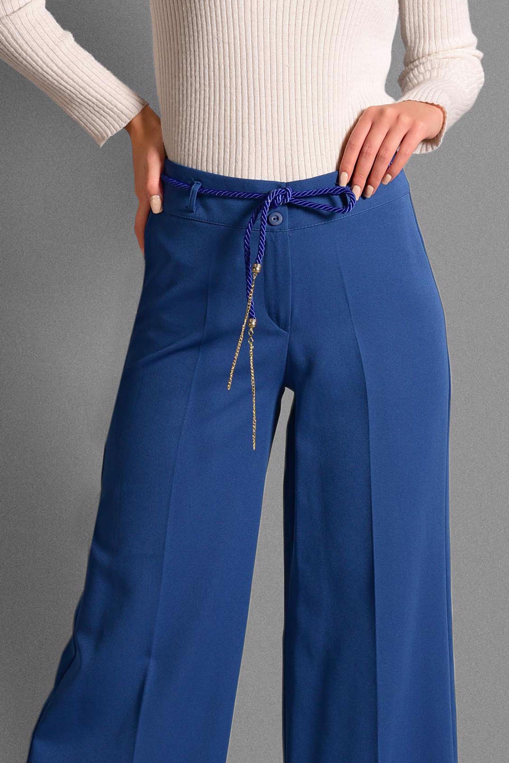 Tesettür giyim LACİVERT LİKRALI PANTOLON 7588 