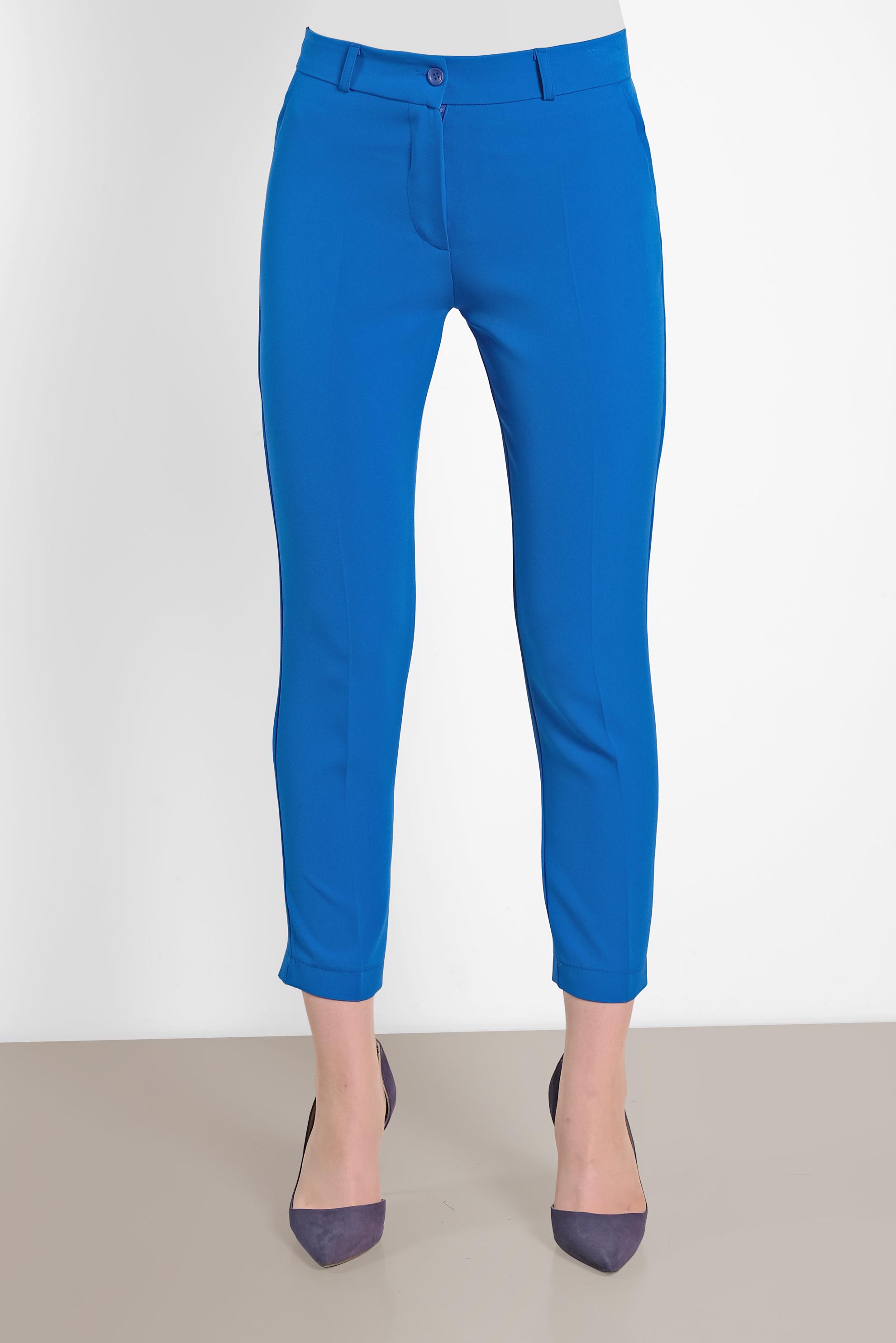 Tesettür giyim MAVİ ARA BEL DAR PAÇA PANTOLON 7589 