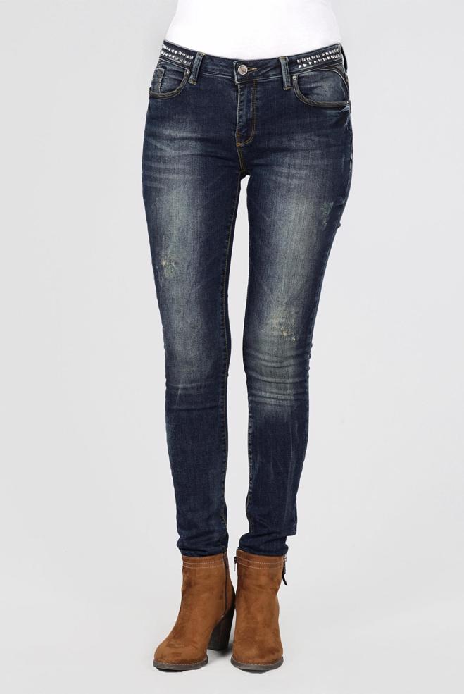 Hijab clothing NAVY BLUE Slim-fit Pants 7928  - ALVİNA