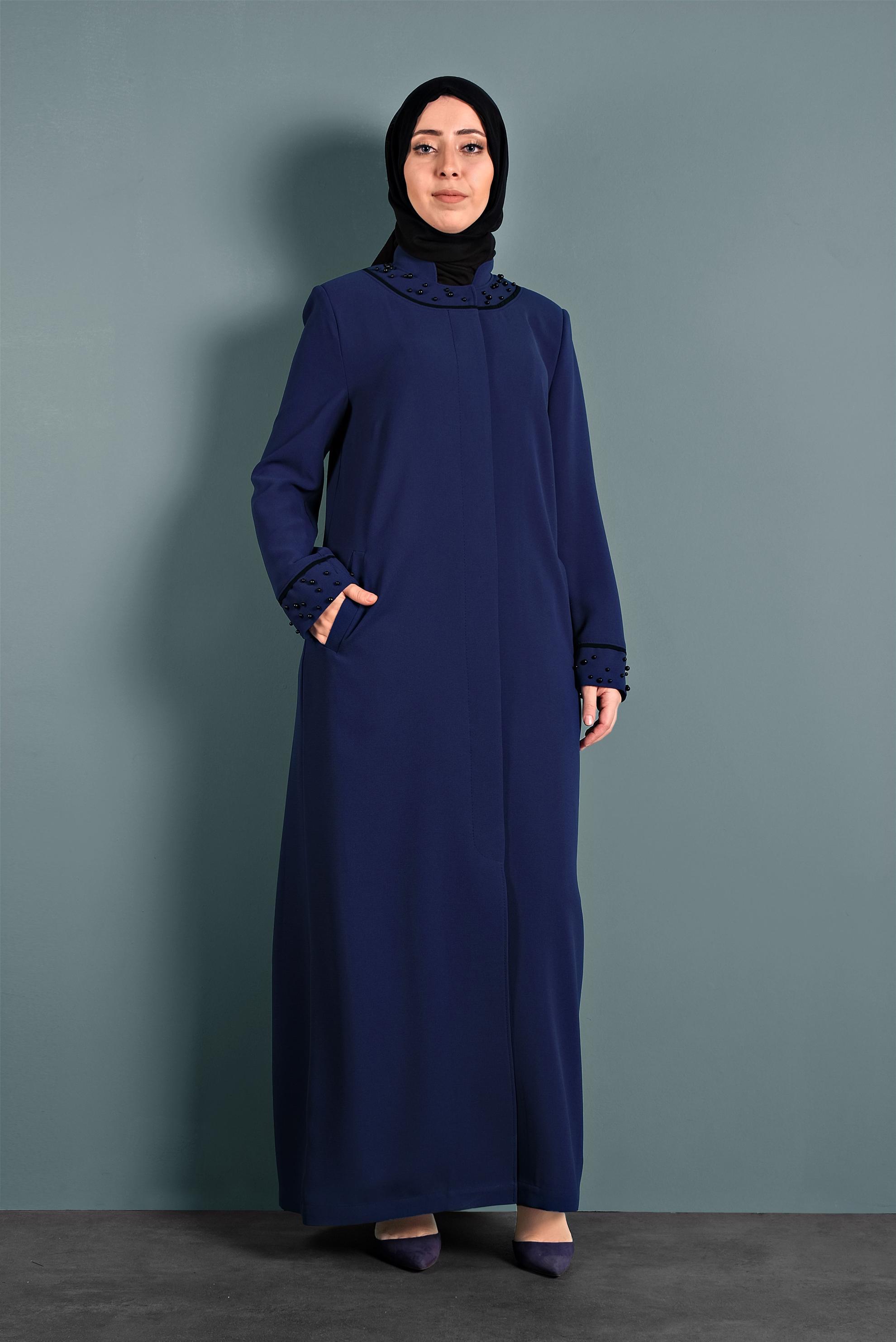 Hijab clothing NAVY BLUE 1290 ENİGMA PARDESÜ 44/52 TEK46