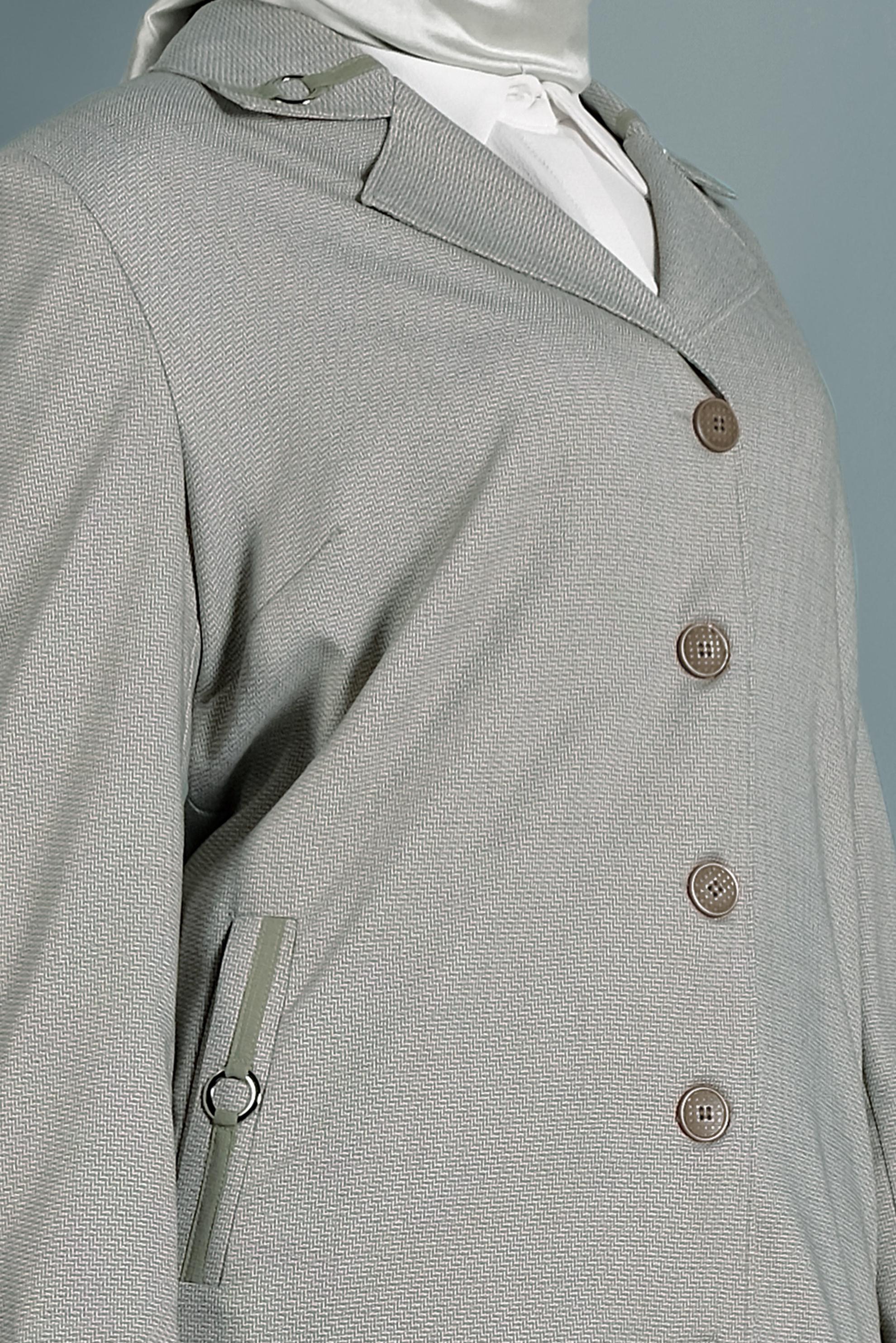 Hijab clothing KHAKI Pocket Detail Buttoned Overcoat 1296 