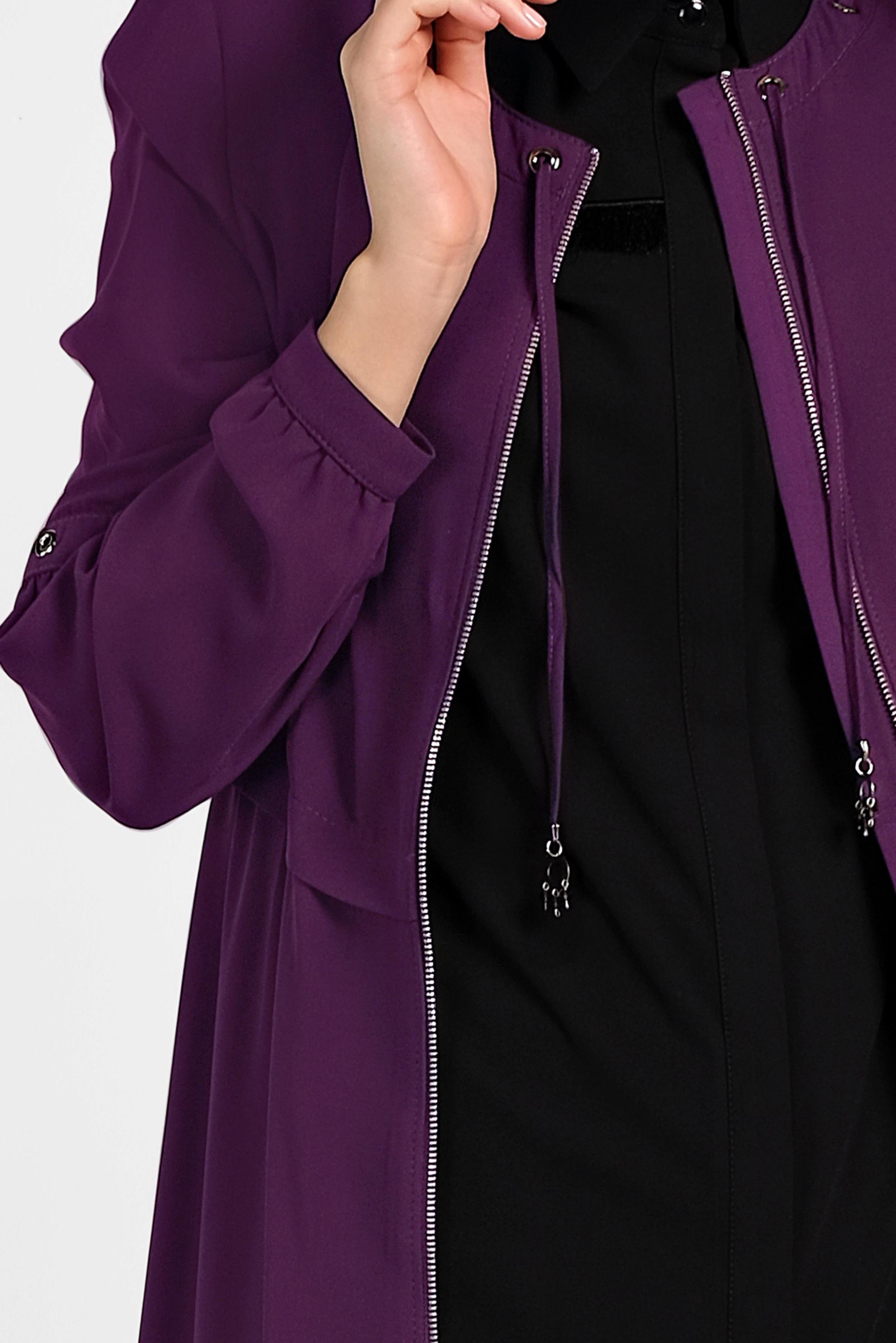 Tesettür giyim MOR  FERMUARLI PARDESÜ 1401 