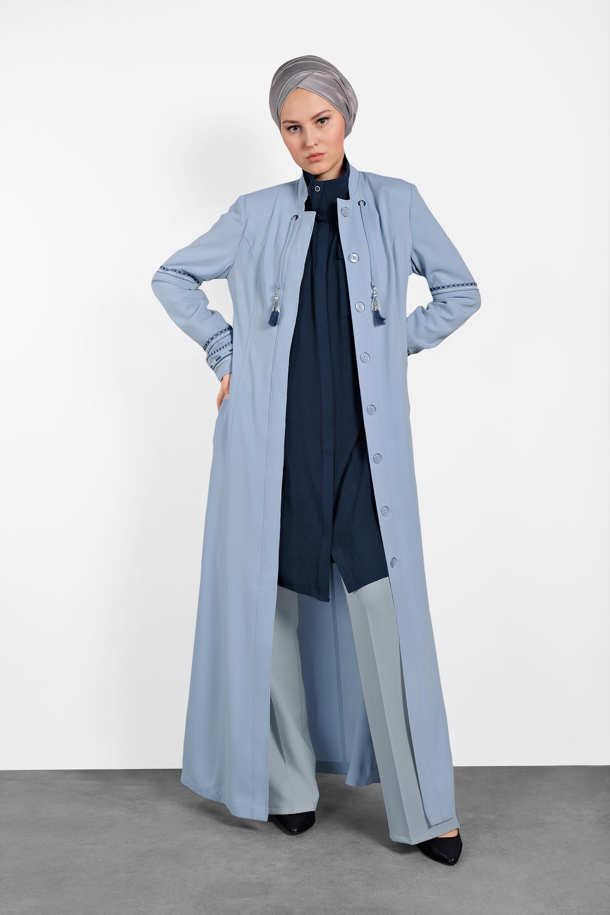 Hijab clothing BLUE 1417 VİRONA PARDESÜ 38/46 TEK42